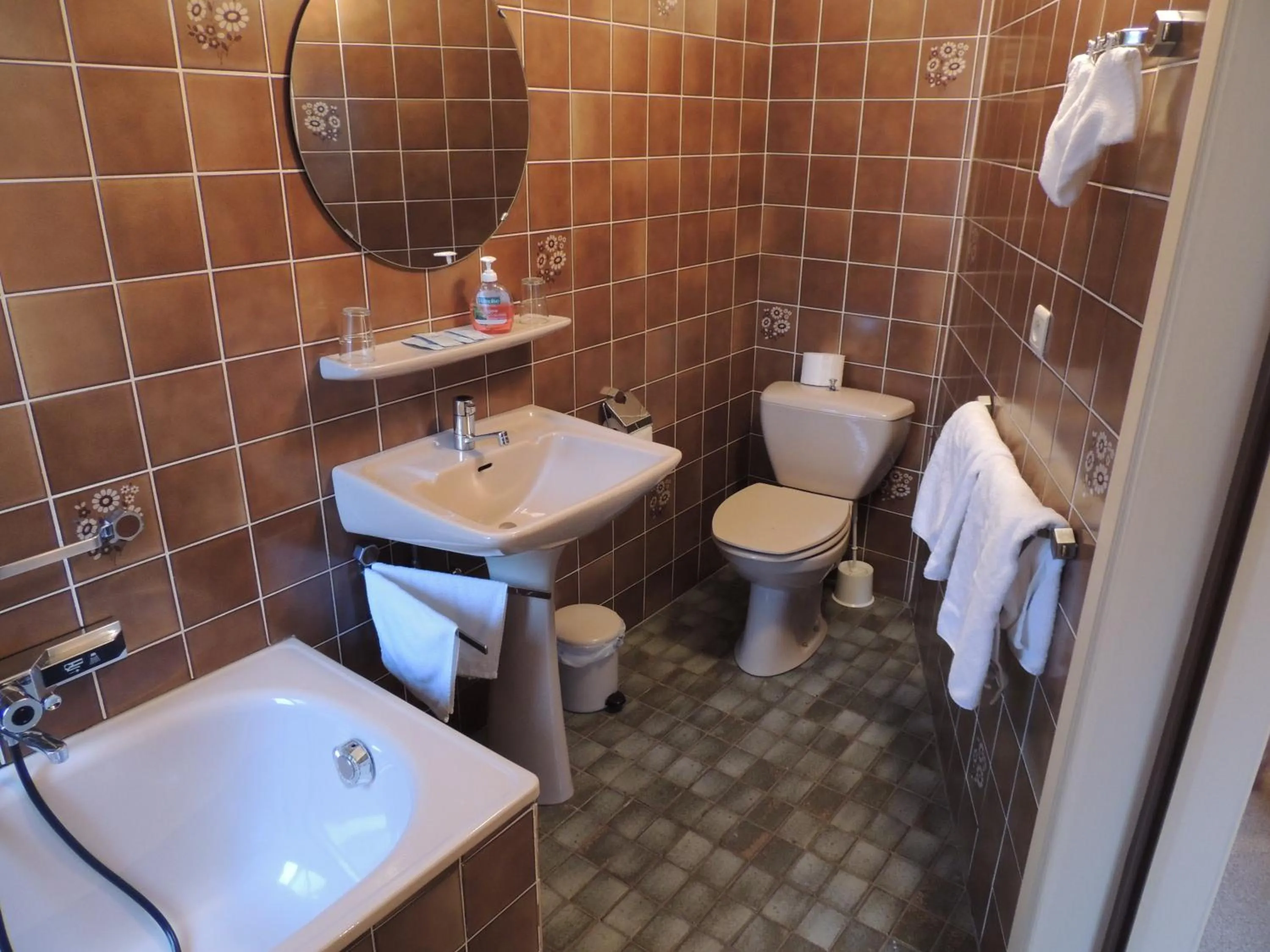 Bathroom in Hotel Beau Rivage and Restaurant Koulic