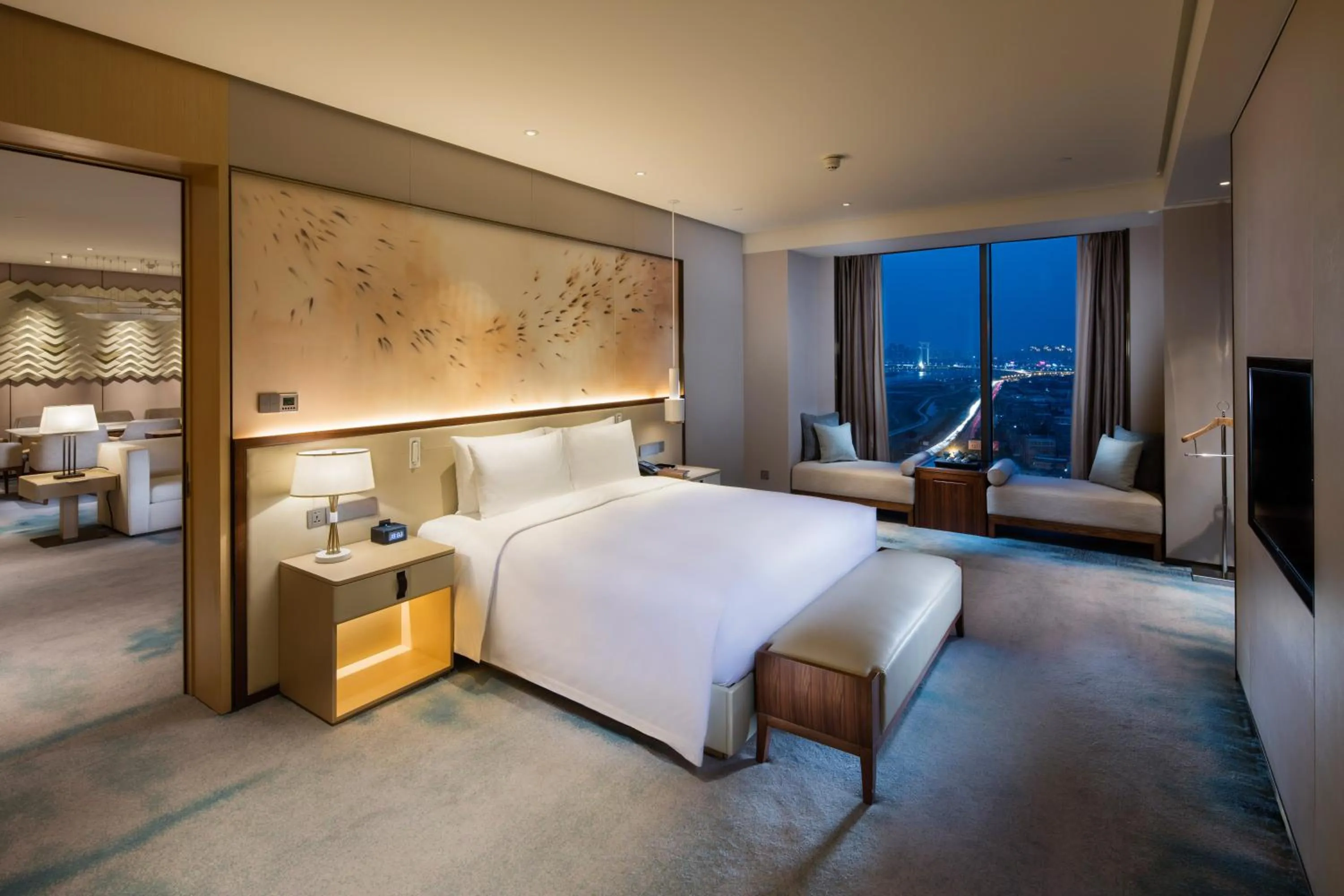 Bed in Hilton Quanzhou Riverside