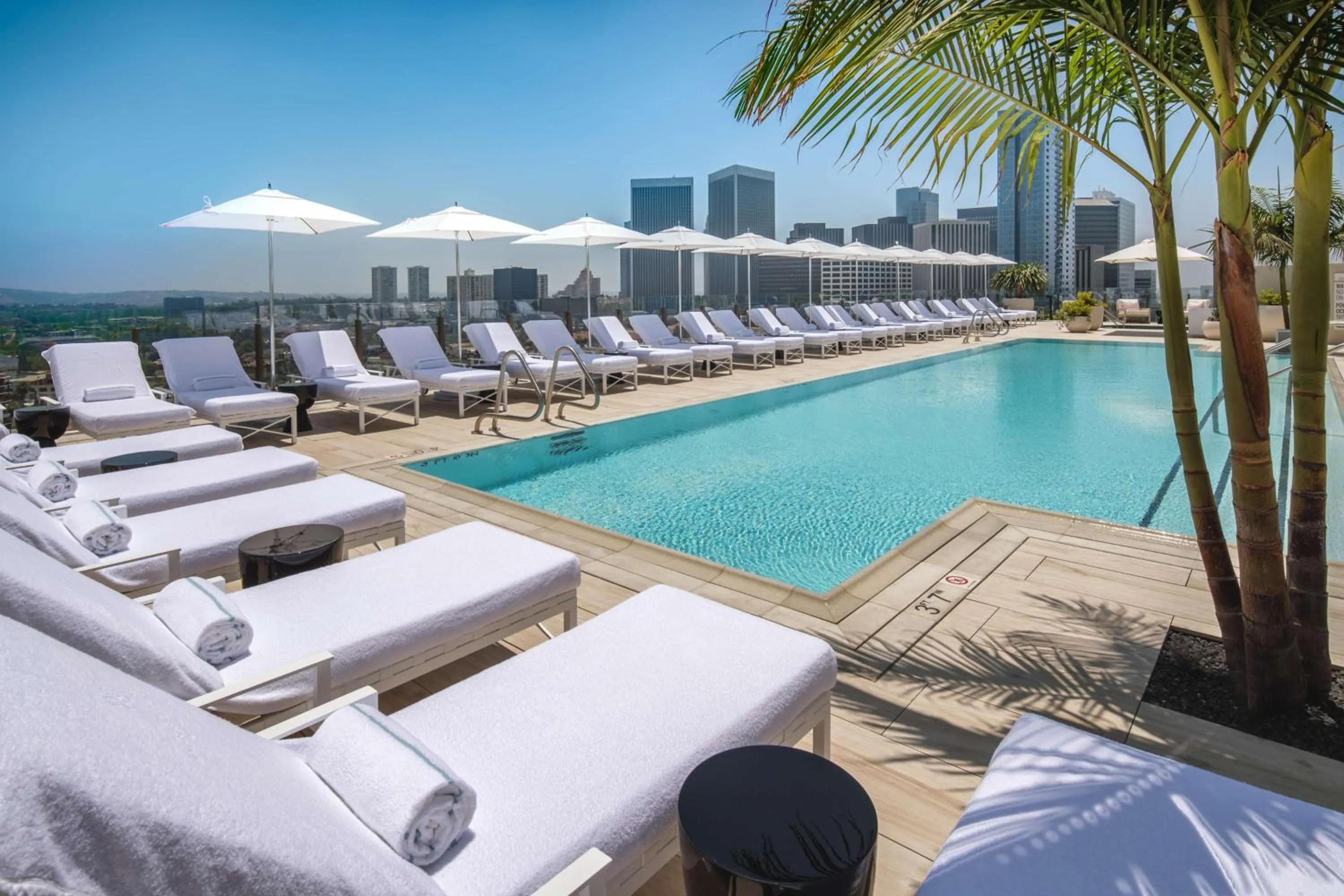 Pool view in Waldorf Astoria Beverly Hills