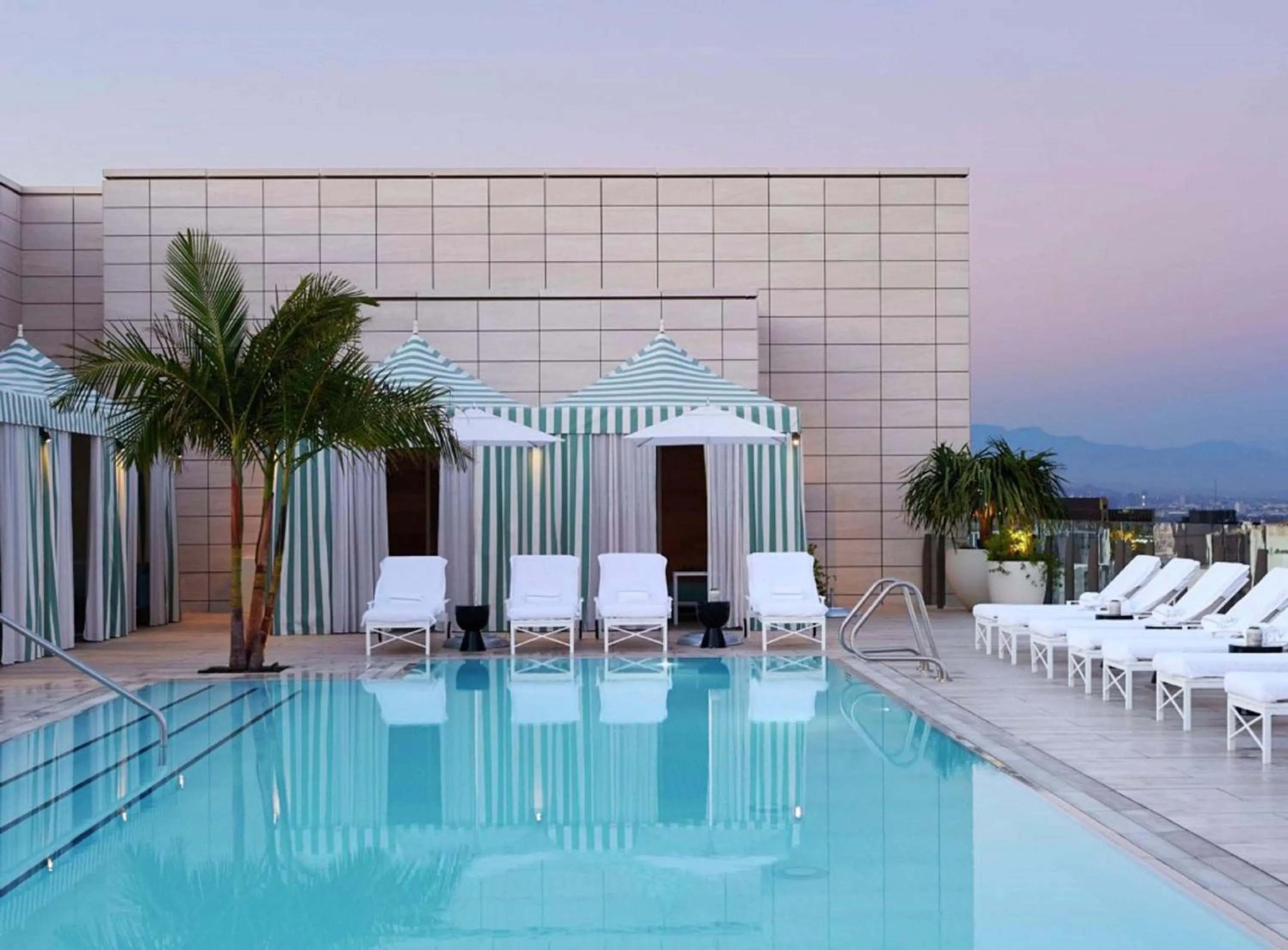 Pool view in Waldorf Astoria Beverly Hills