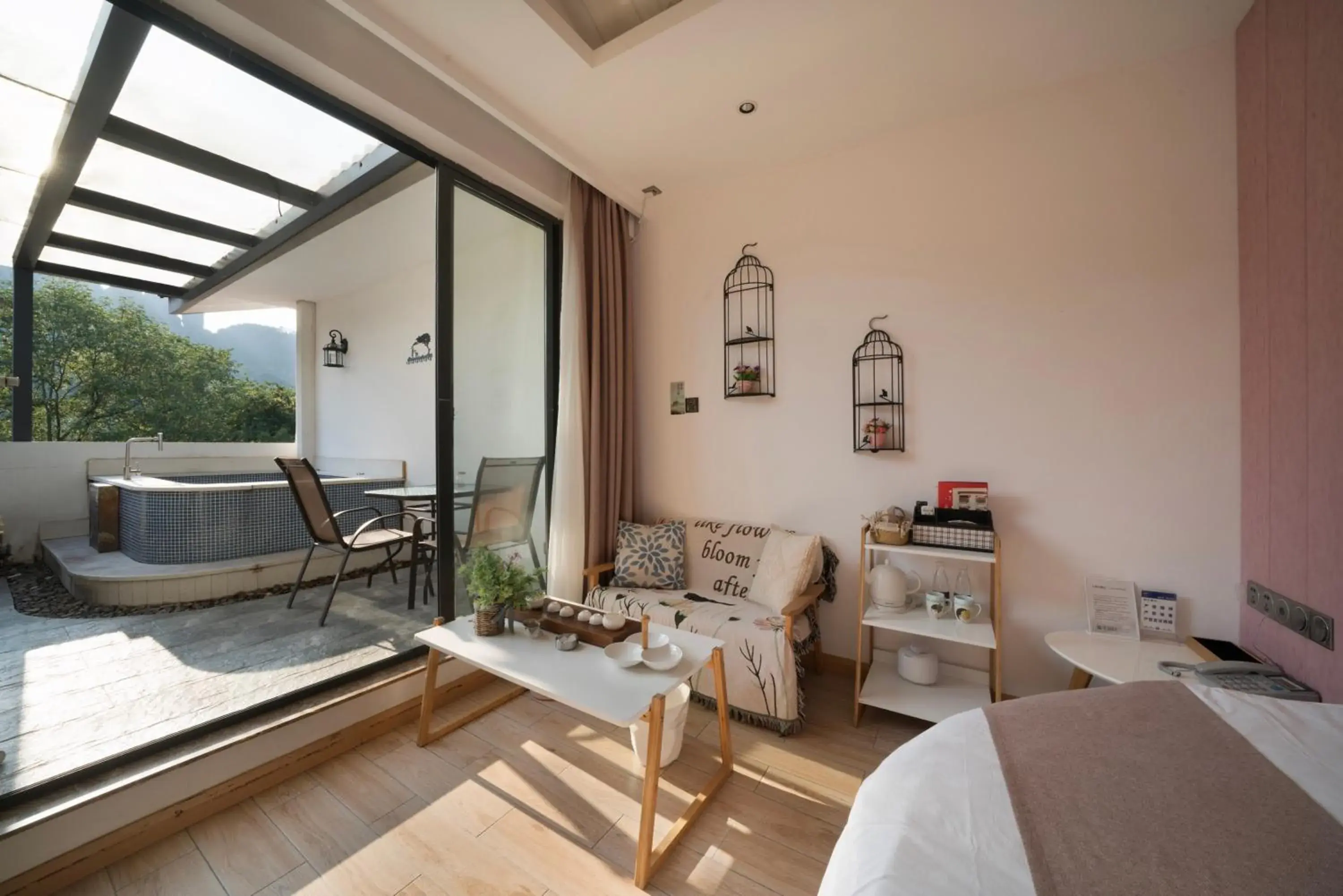 Balcony/Terrace, Bed in Ancient Street No.5 Youth Chic Hotel Balcony/Terrace, Bed in Ancient Street No.5 Youth Chic Hotel