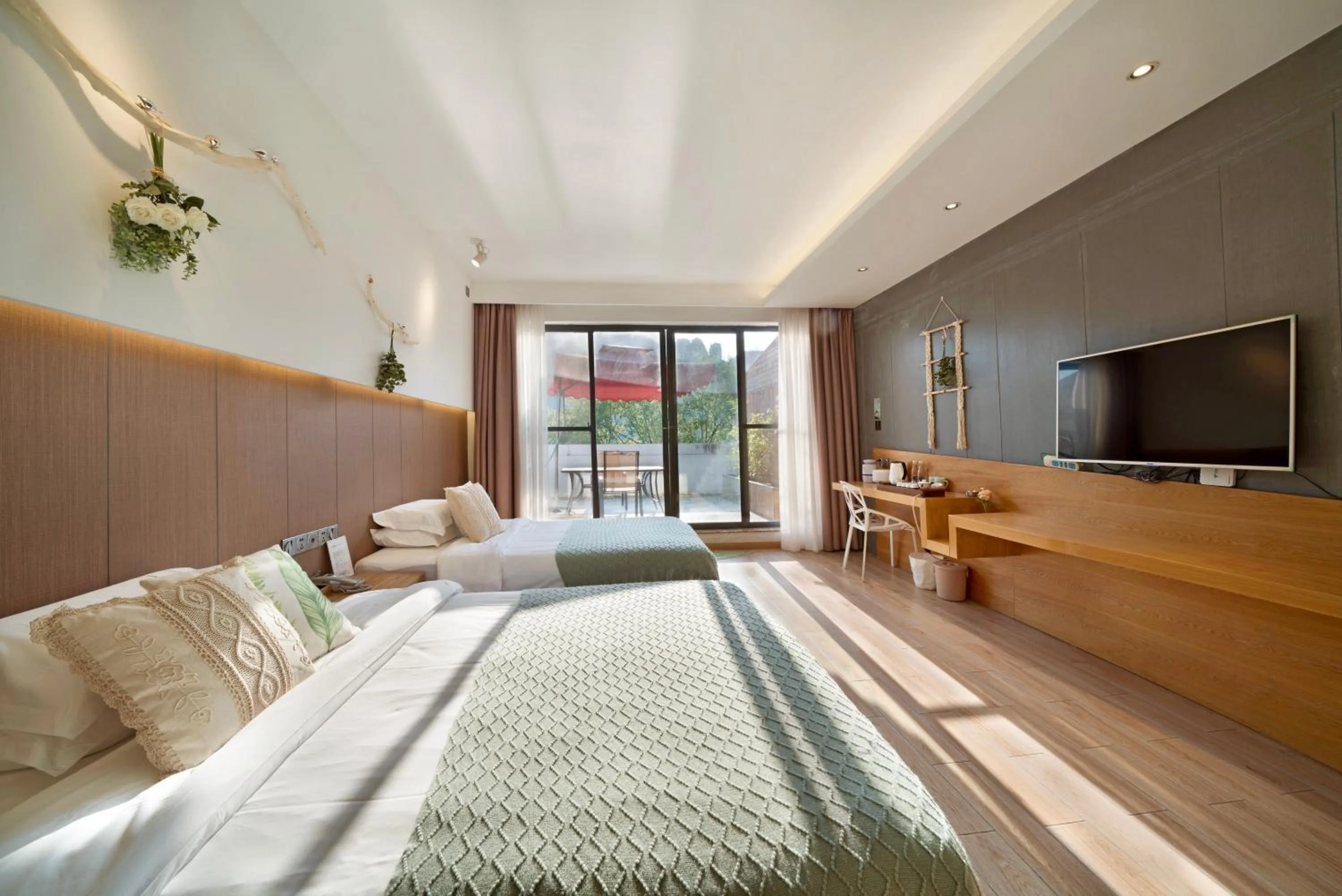 Photo of the whole room, Bed in Ancient Street No.5 Youth Chic Hotel