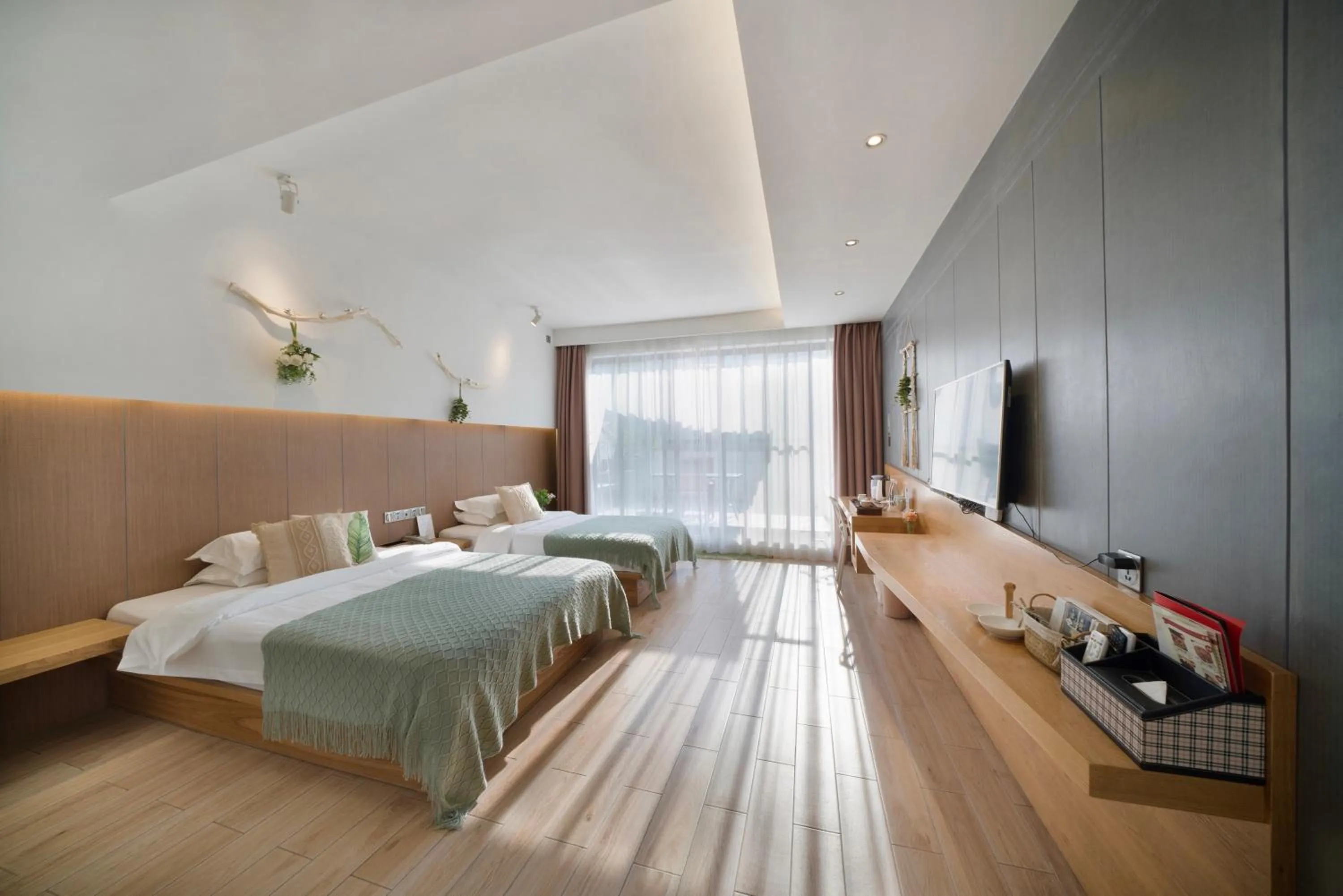 Photo of the whole room, Bed in Ancient Street No.5 Youth Chic Hotel