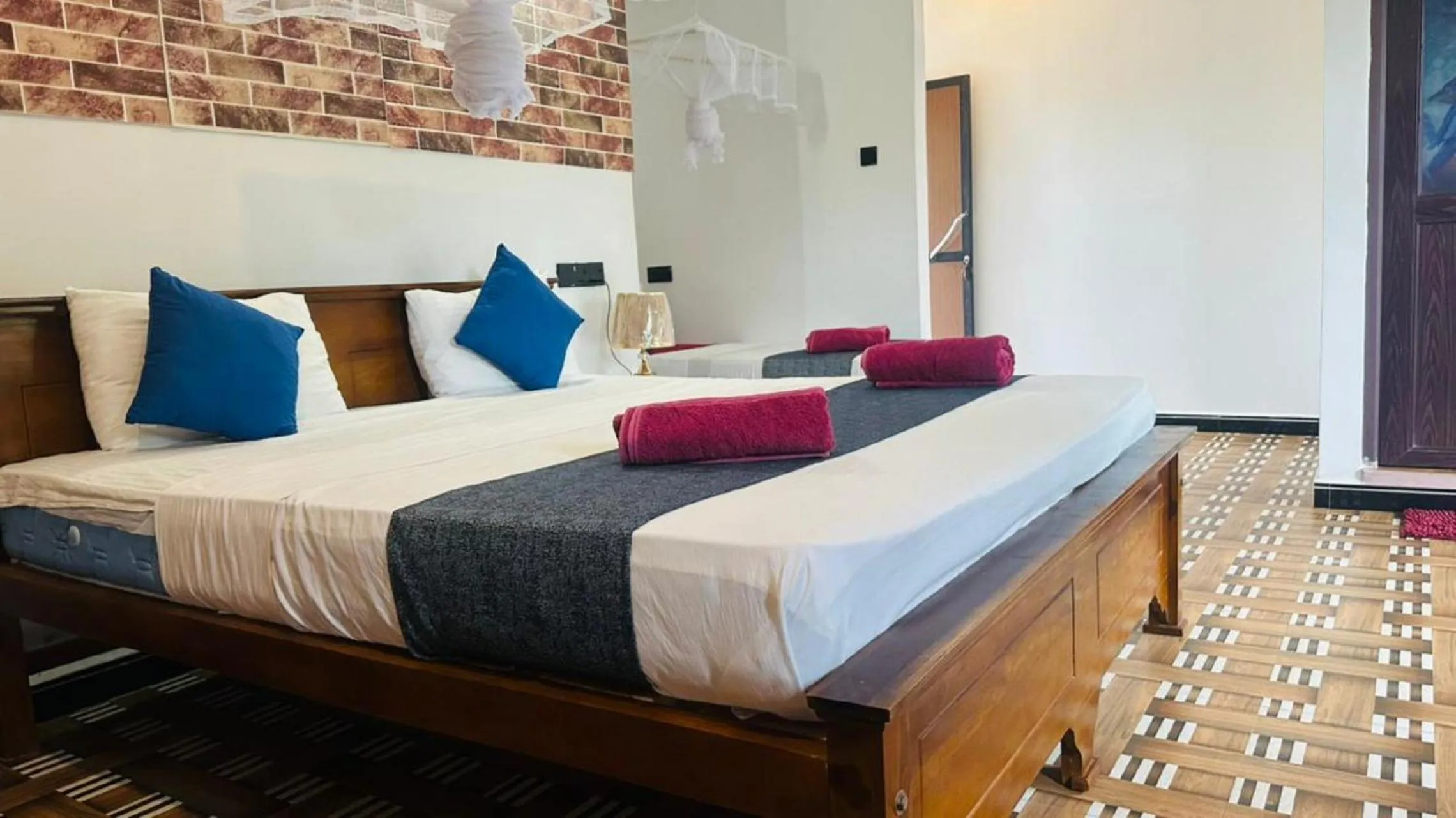 Bed in Sigiri Heritage Villa