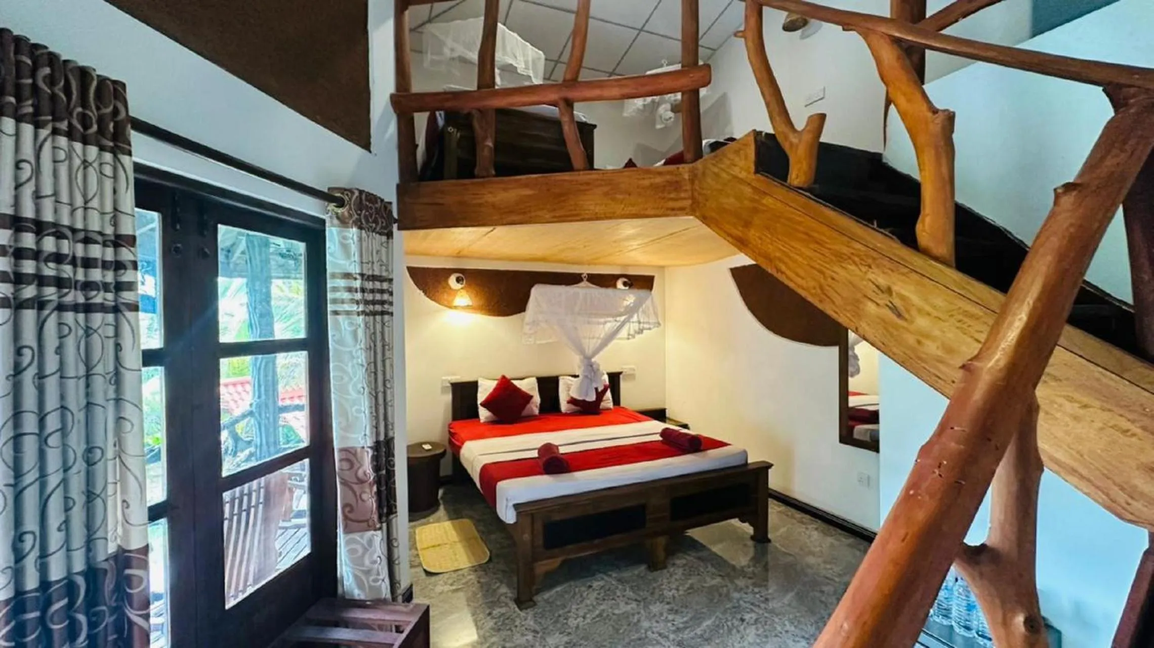 Bed in Sigiri Heritage Villa
