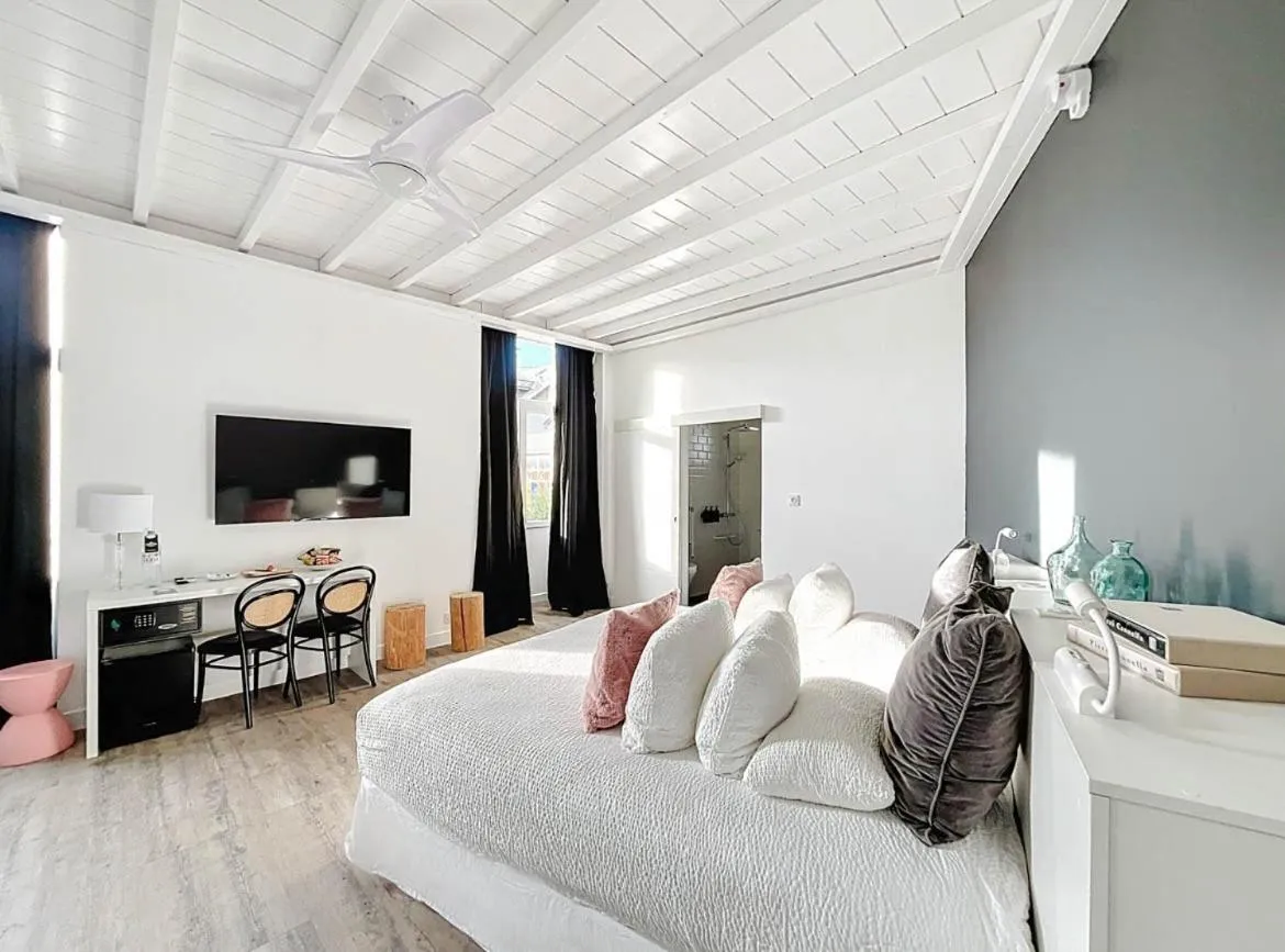 Bedroom, Bed in Belfry & Spa by Ligne St Barth