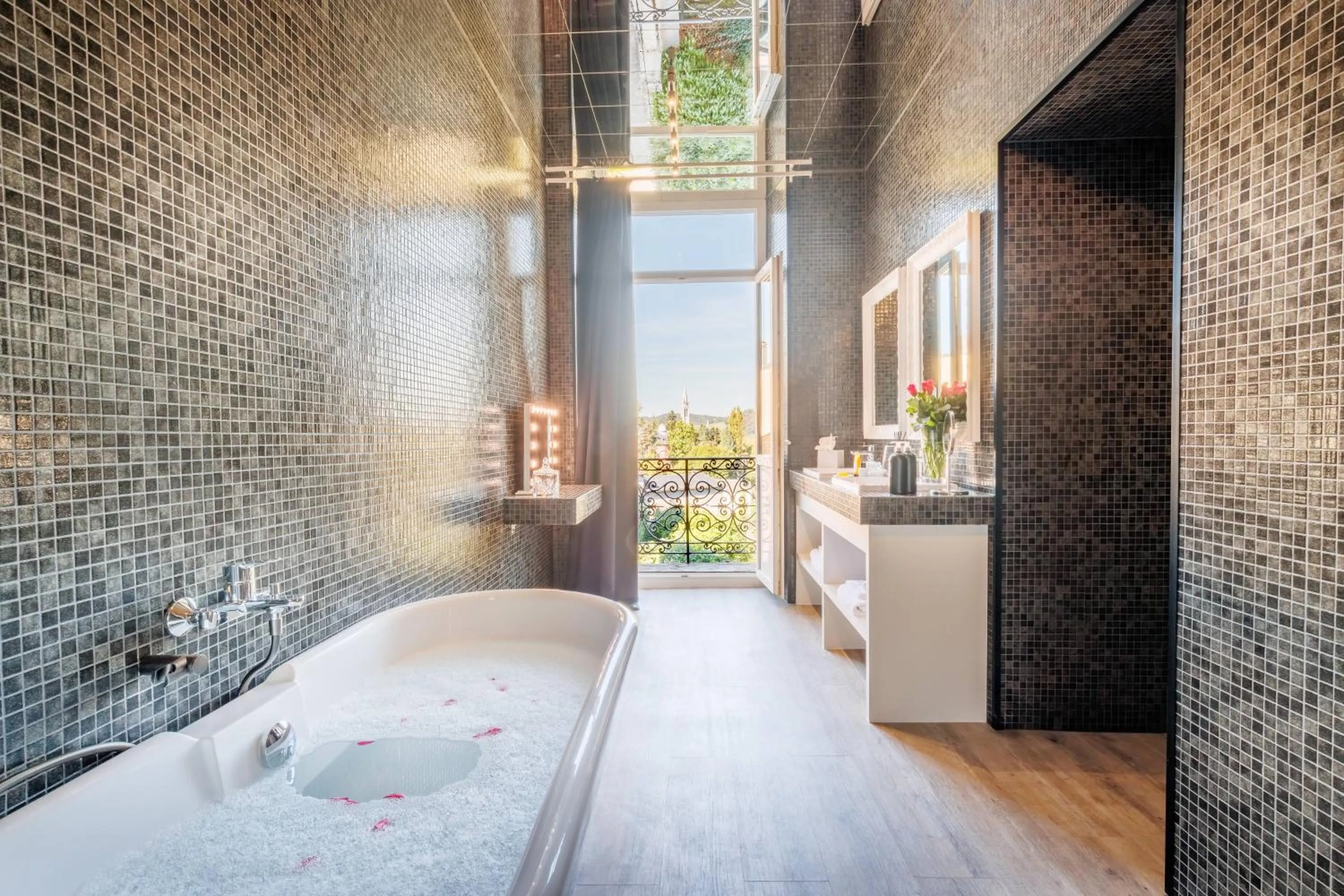 Bathroom, Bed in Belfry & Spa by Ligne St Barth