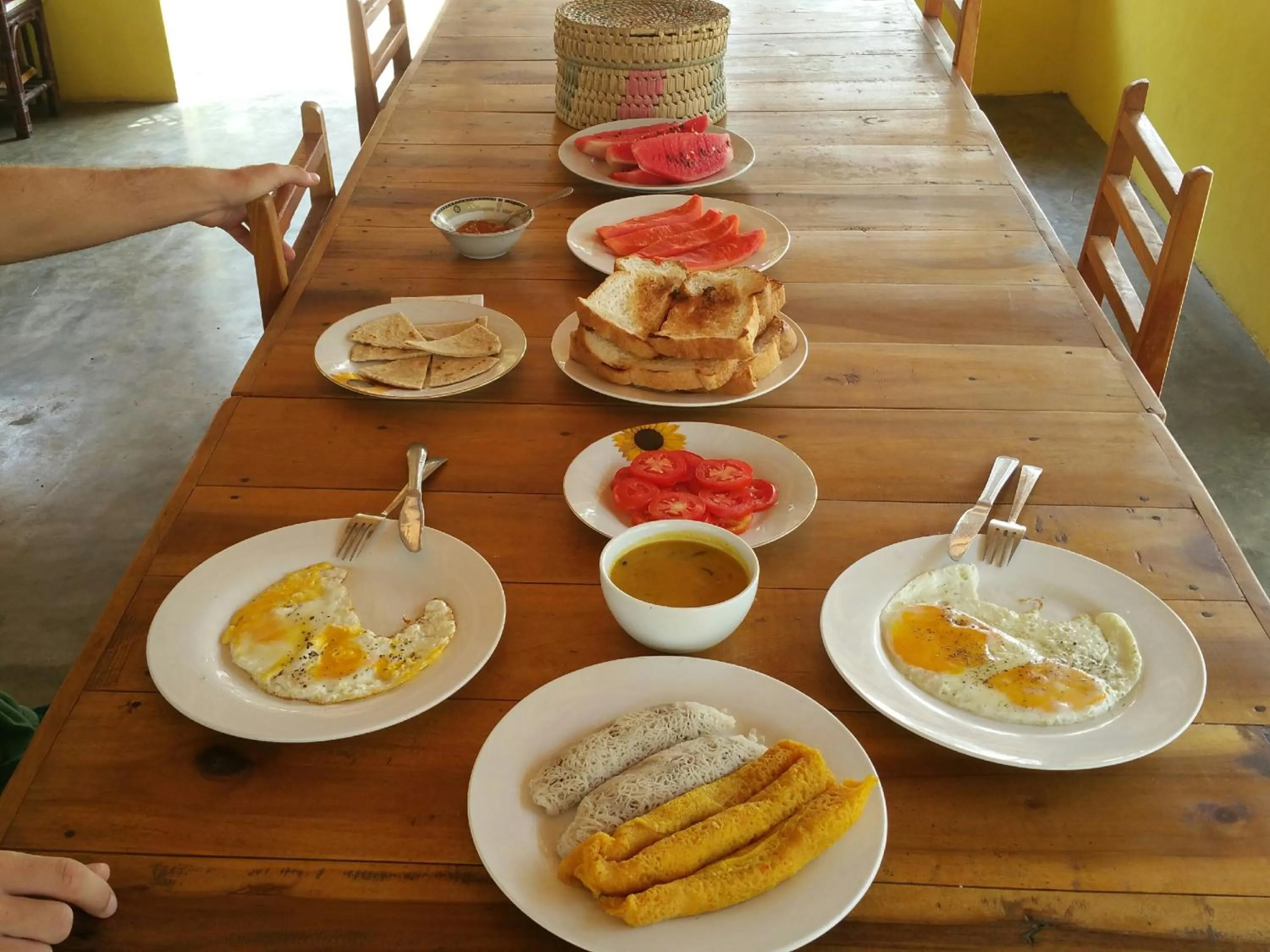 Breakfast in Salt Bay Kite and Dive Resort
