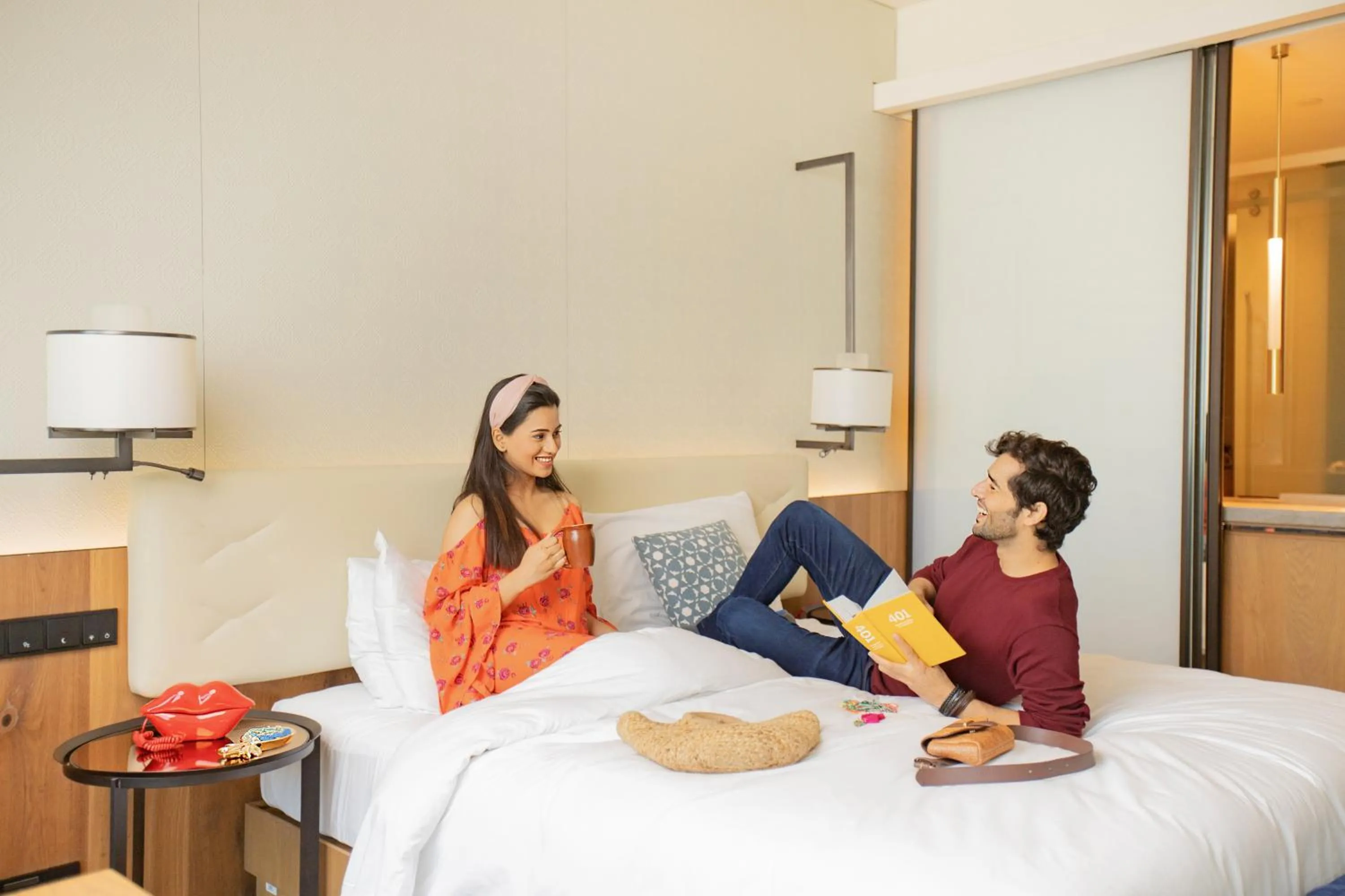 People, Bed in Andaz Delhi, by Hyatt