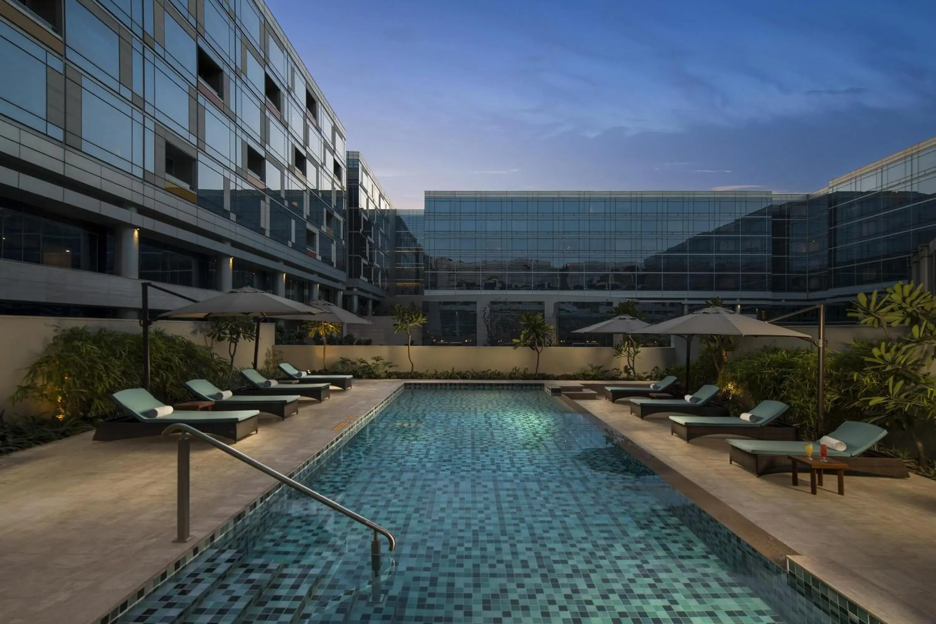 Swimming pool in Andaz Delhi, by Hyatt Swimming pool in Andaz Delhi, by Hyatt