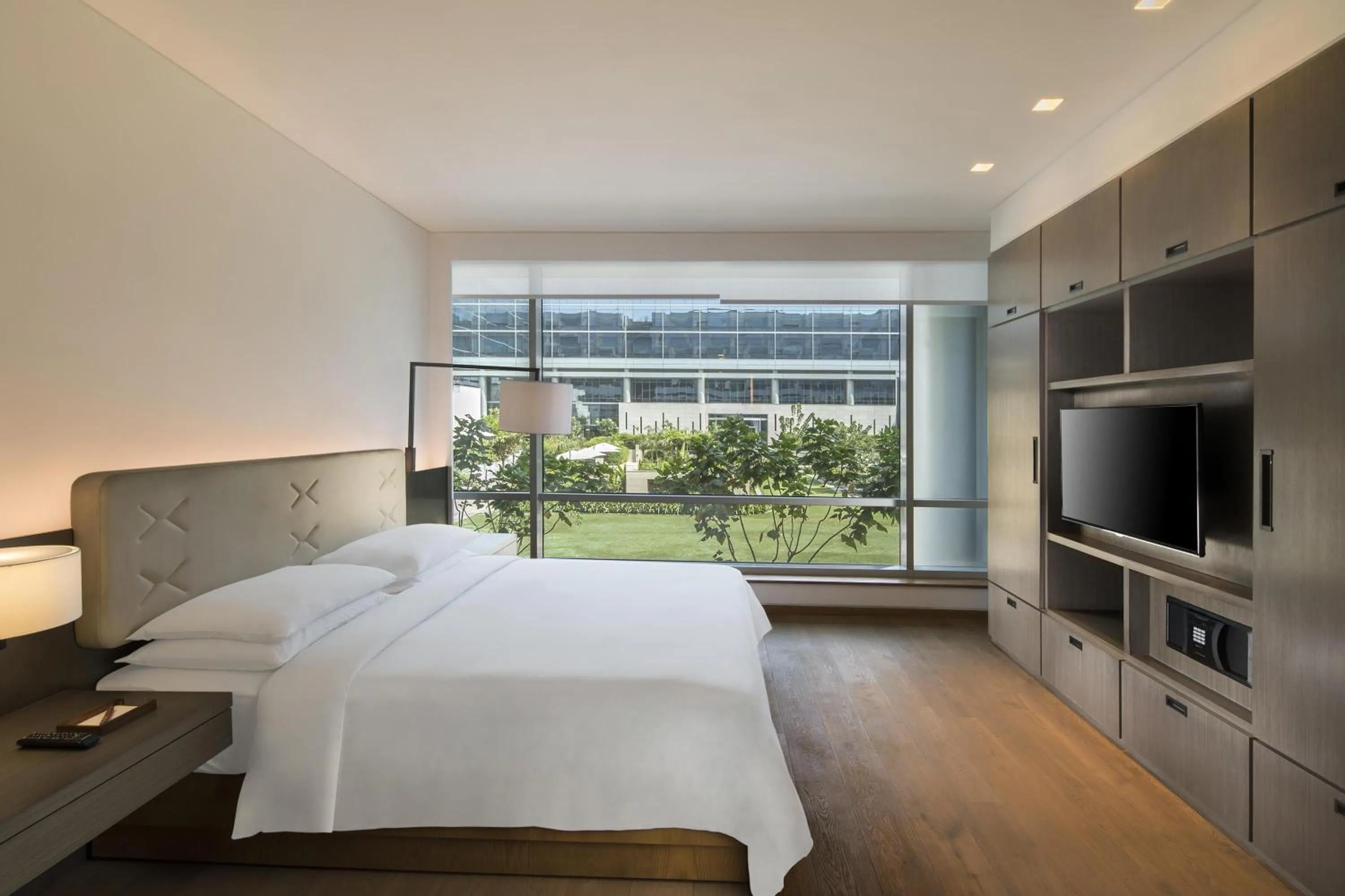 Photo of the whole room, Bed in Andaz Delhi, by Hyatt