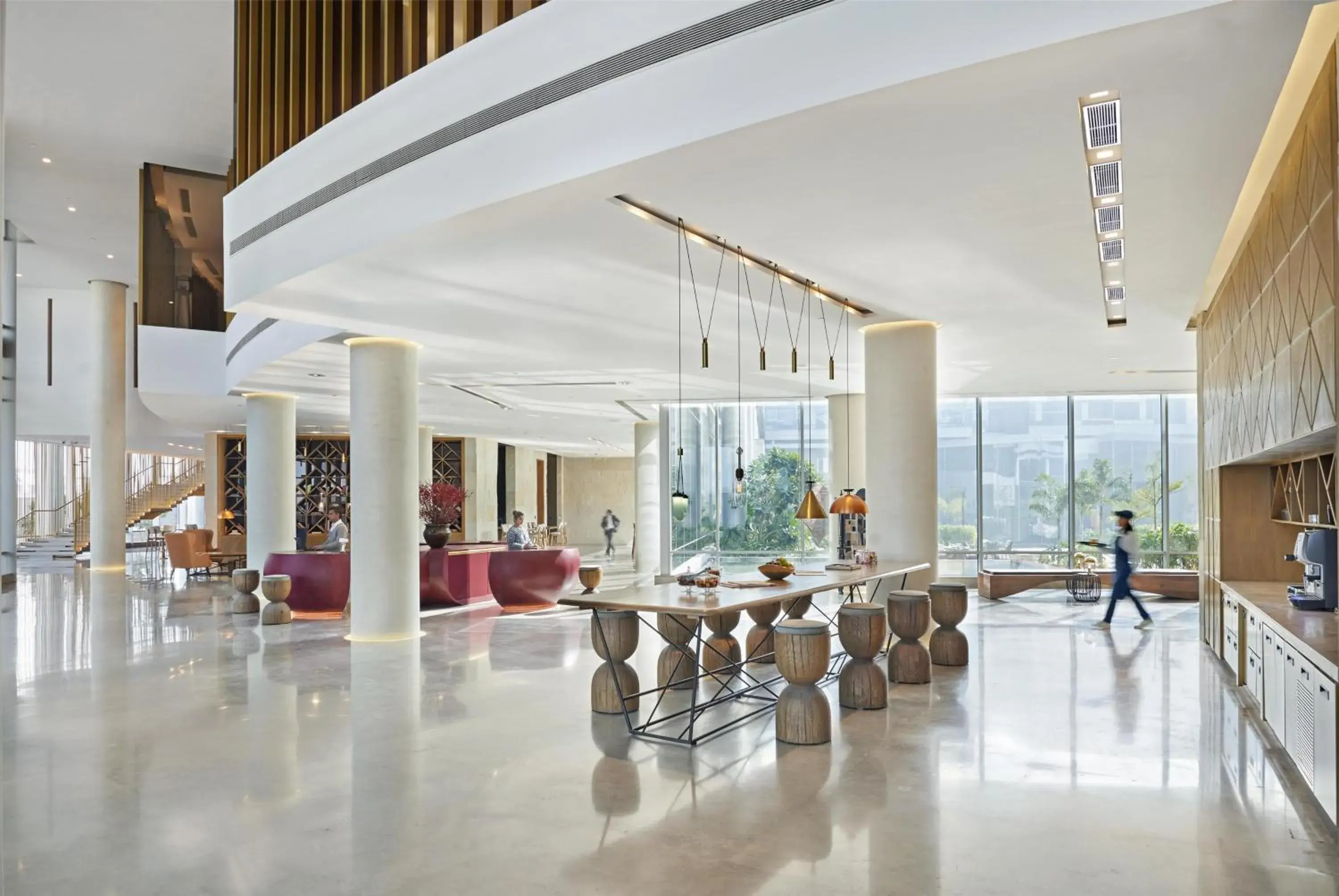 Lobby or reception in Andaz Delhi, by Hyatt Lobby or reception in Andaz Delhi, by Hyatt