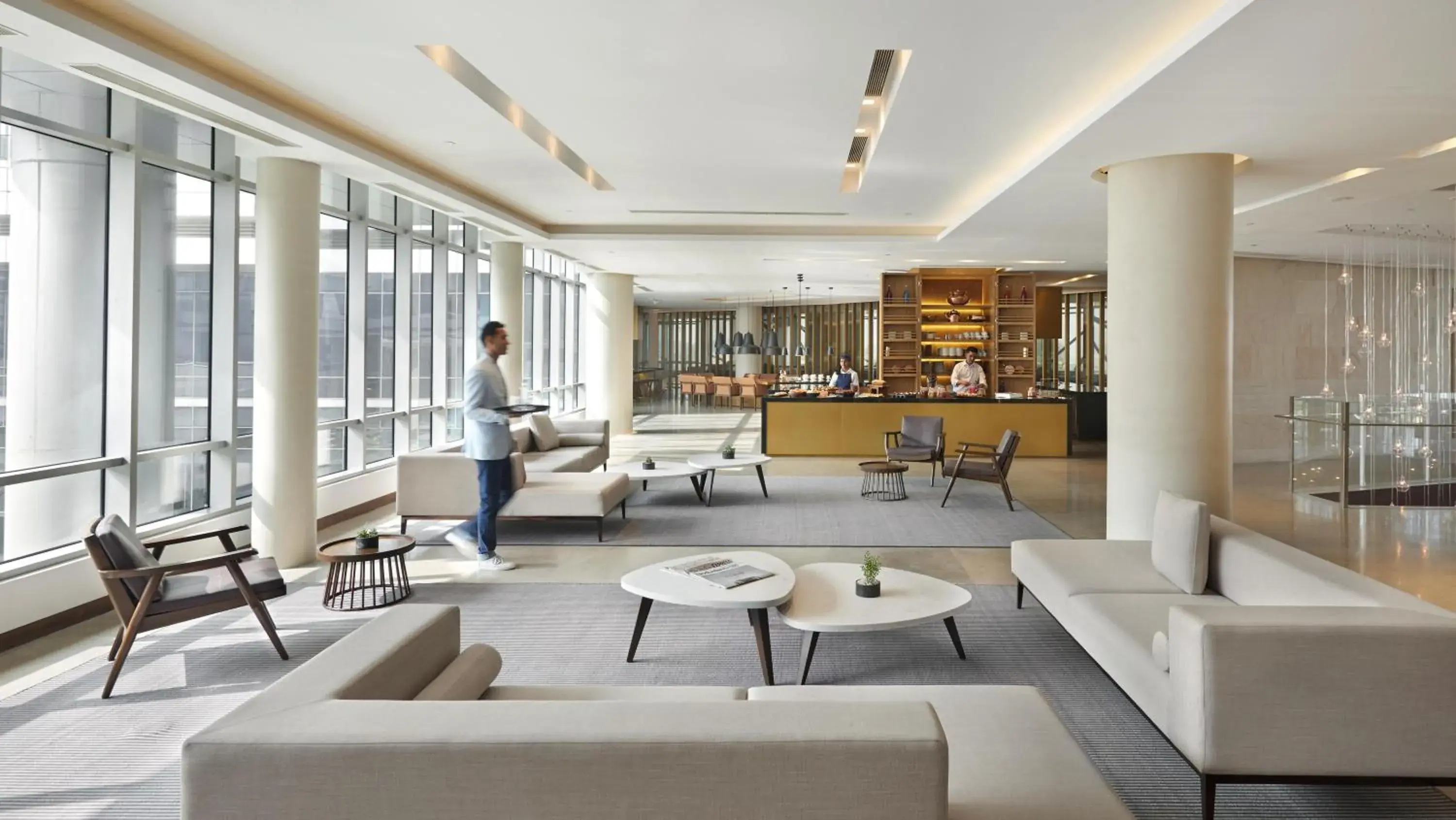 Lounge or bar in Andaz Delhi, by Hyatt Lounge or bar in Andaz Delhi, by Hyatt