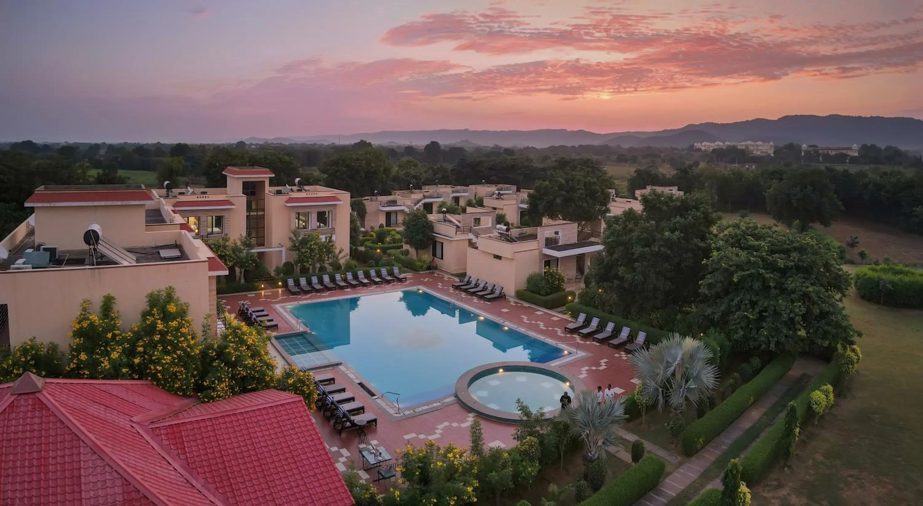 Pool view in Jungle Vilas
