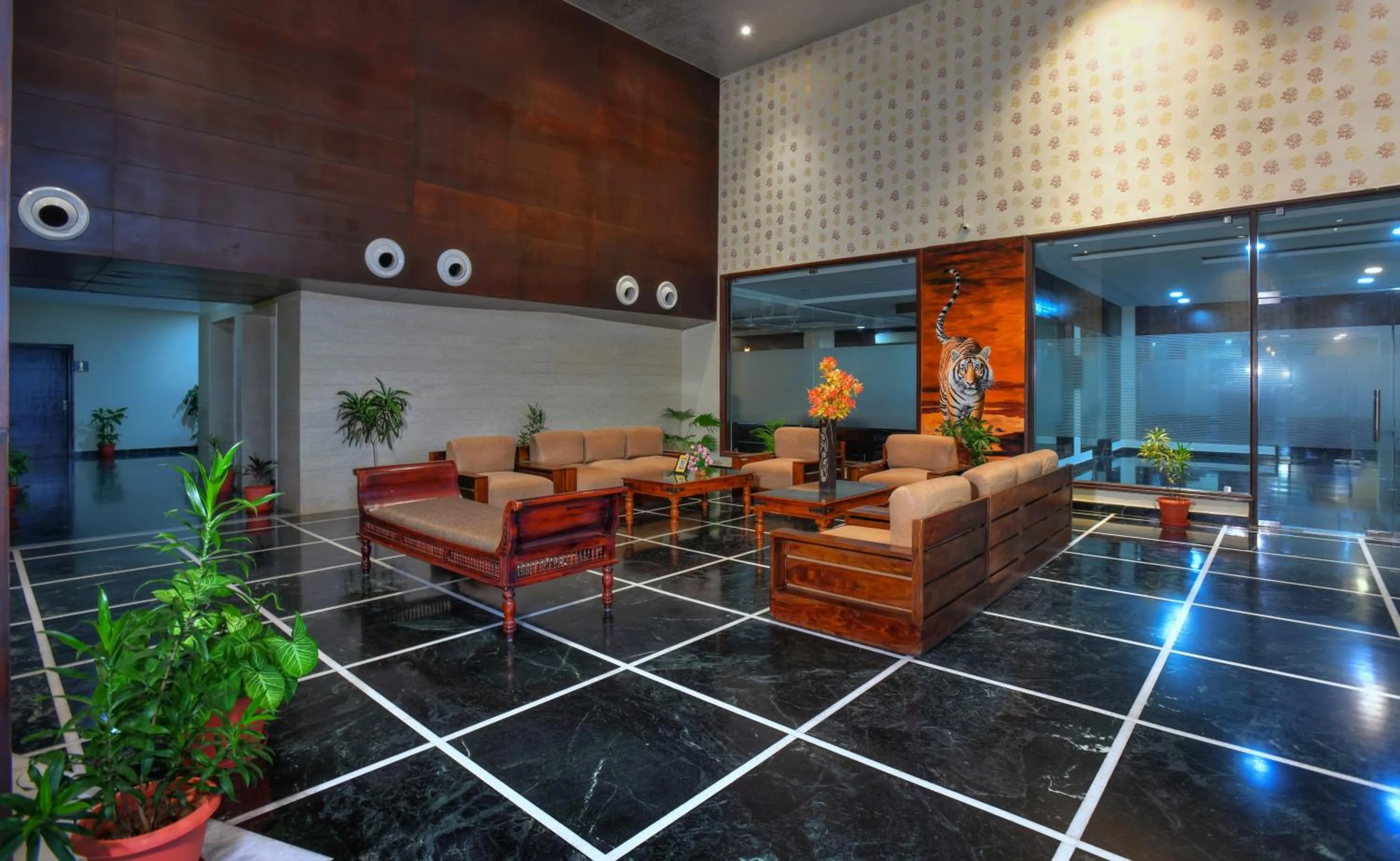 Lobby or reception in Jungle Vilas