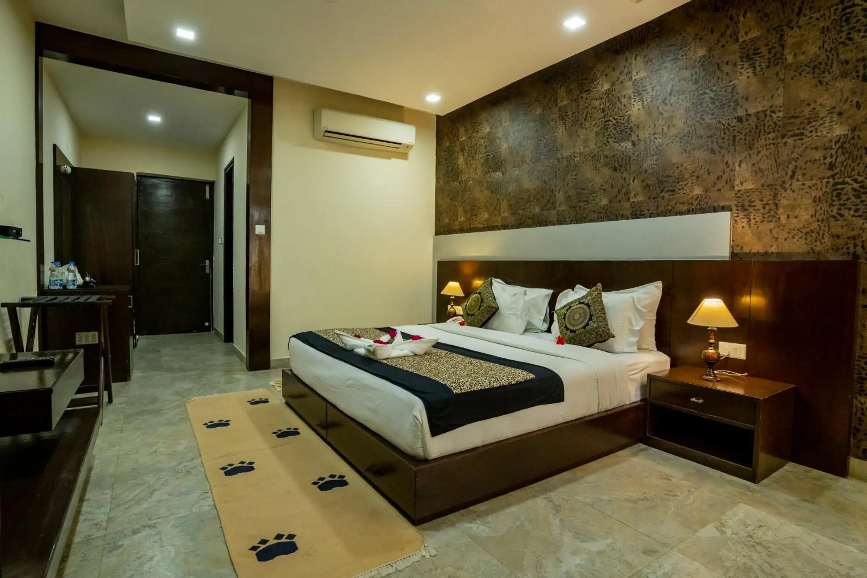 View (from property/room), Bed in Spree Jungle Vilas Resort Ranthambore View (from property/room), Bed in Spree Jungle Vilas Resort Ranthambore