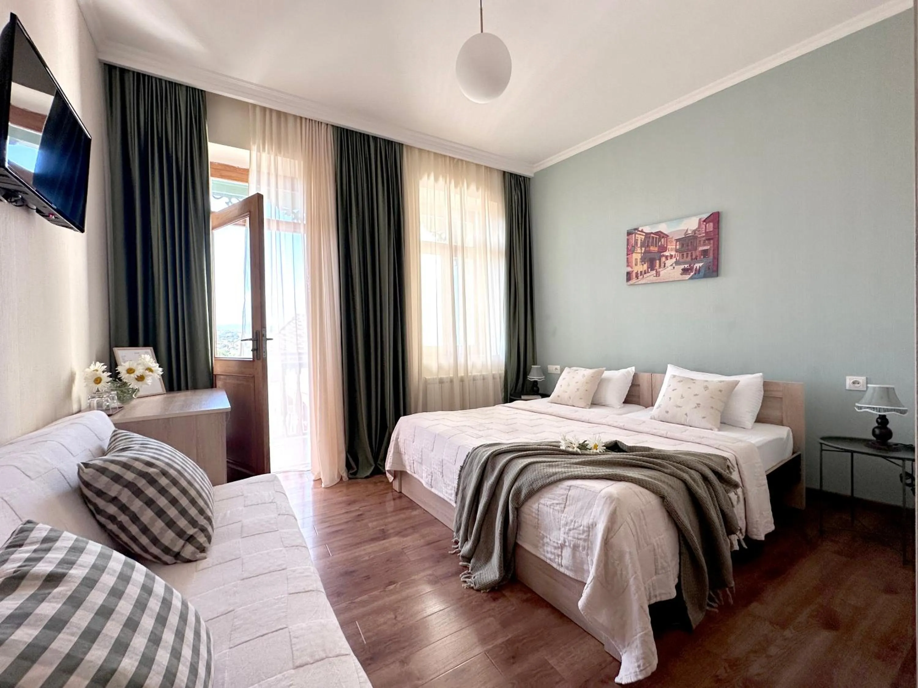 View (from property/room), Bed in Betlemi Old Town Hotel