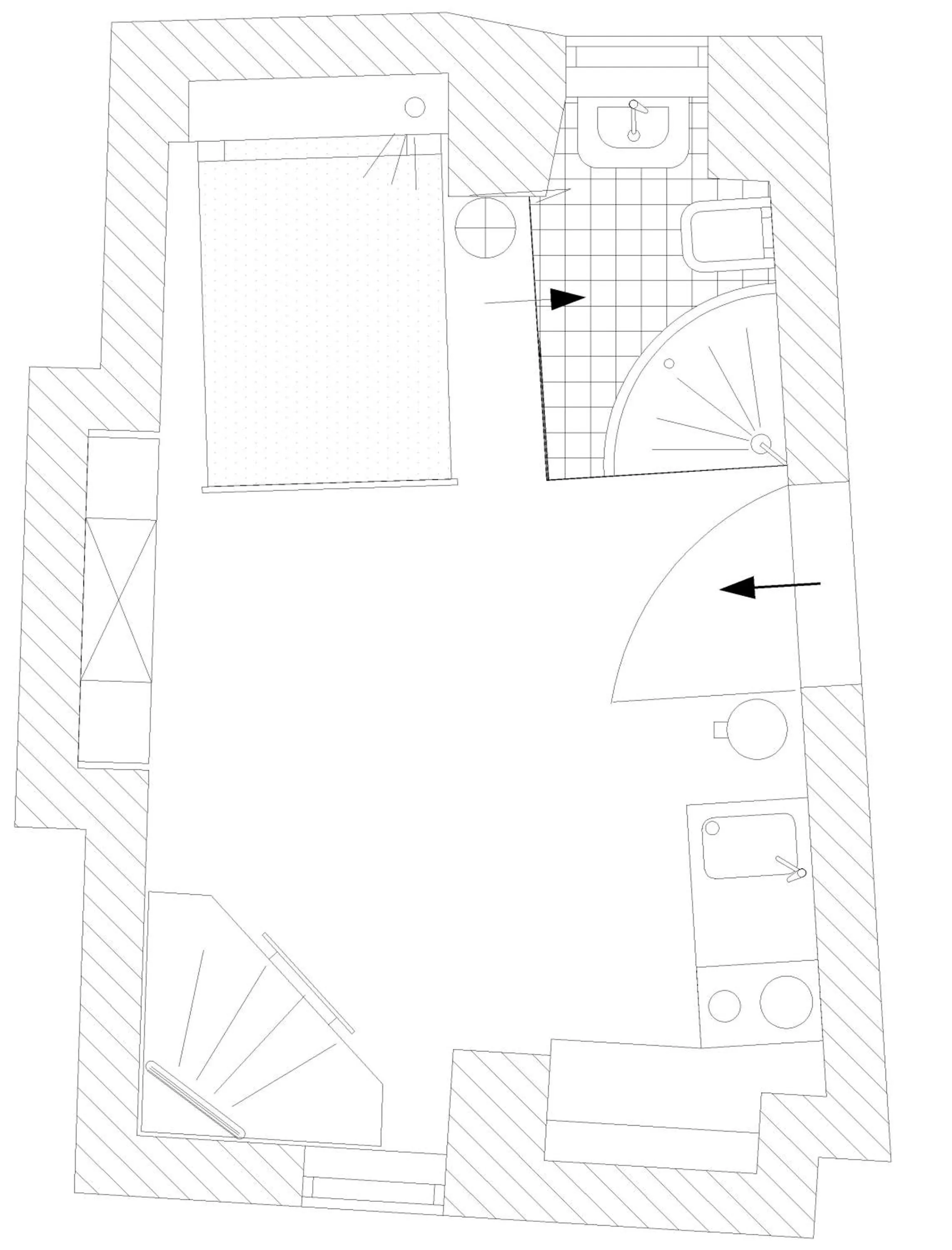 Floor plan in Tiny central studio apartment Nika Ljubljana
