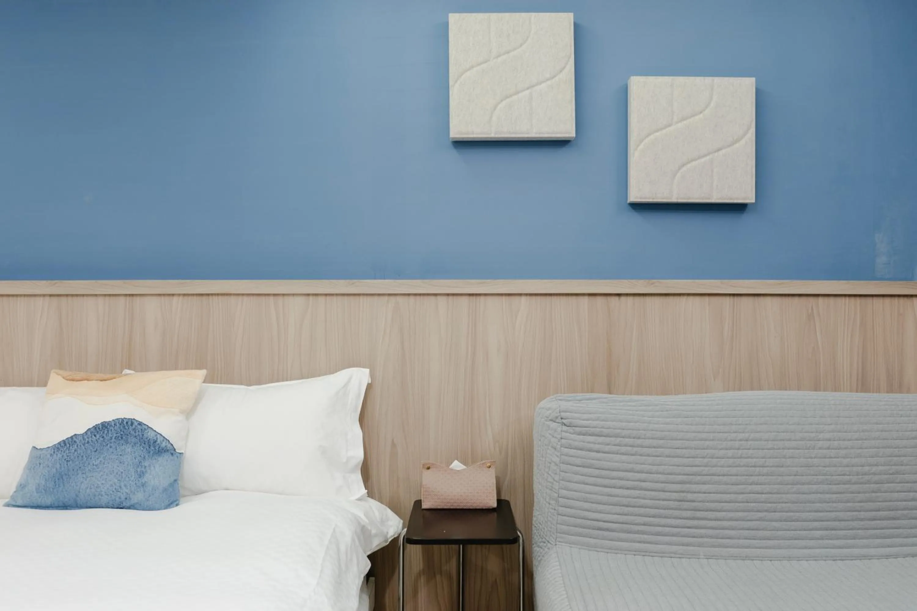 Decorative detail, Bed in LJ Hotel