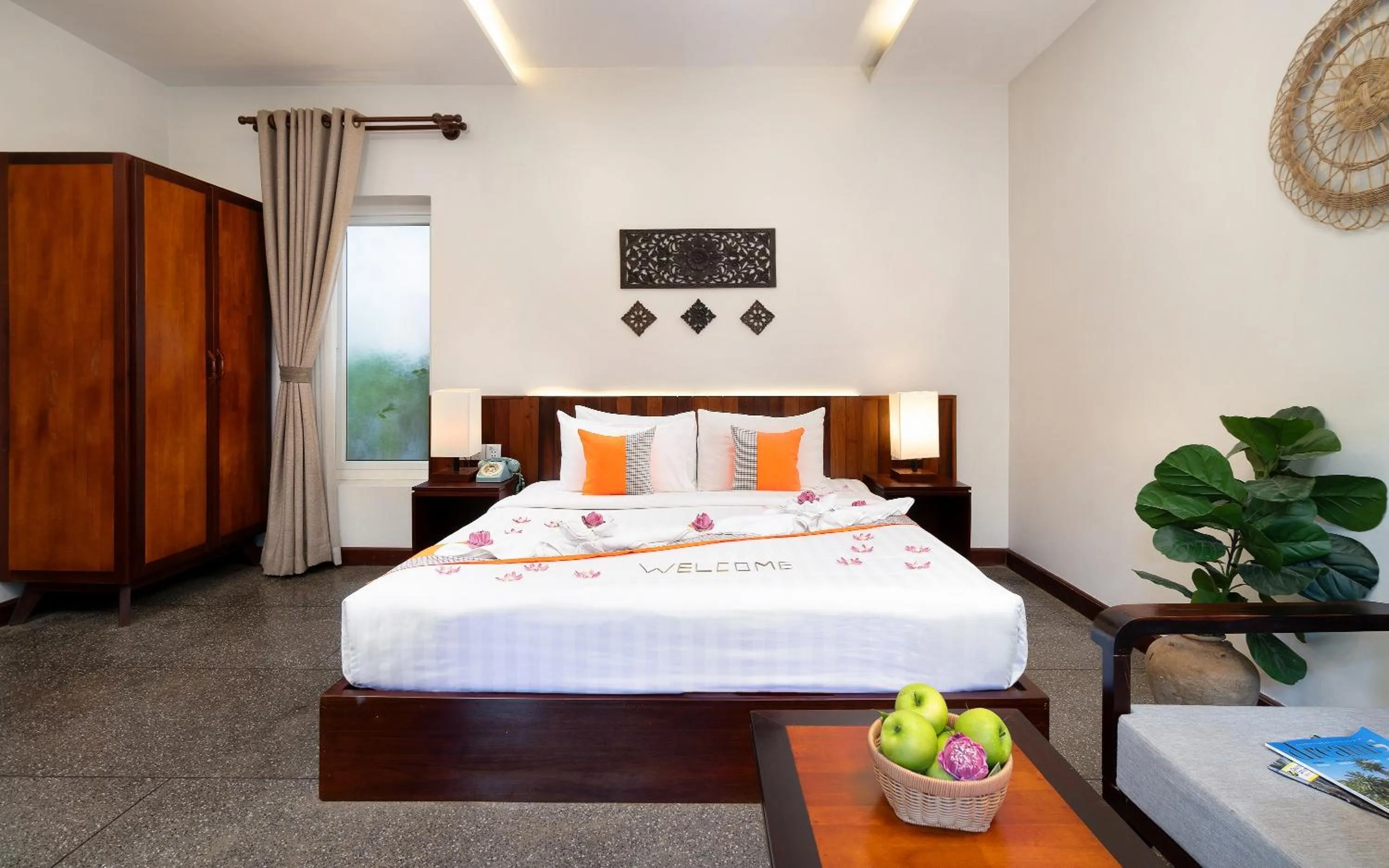 Bed in Indra Angkor Residence