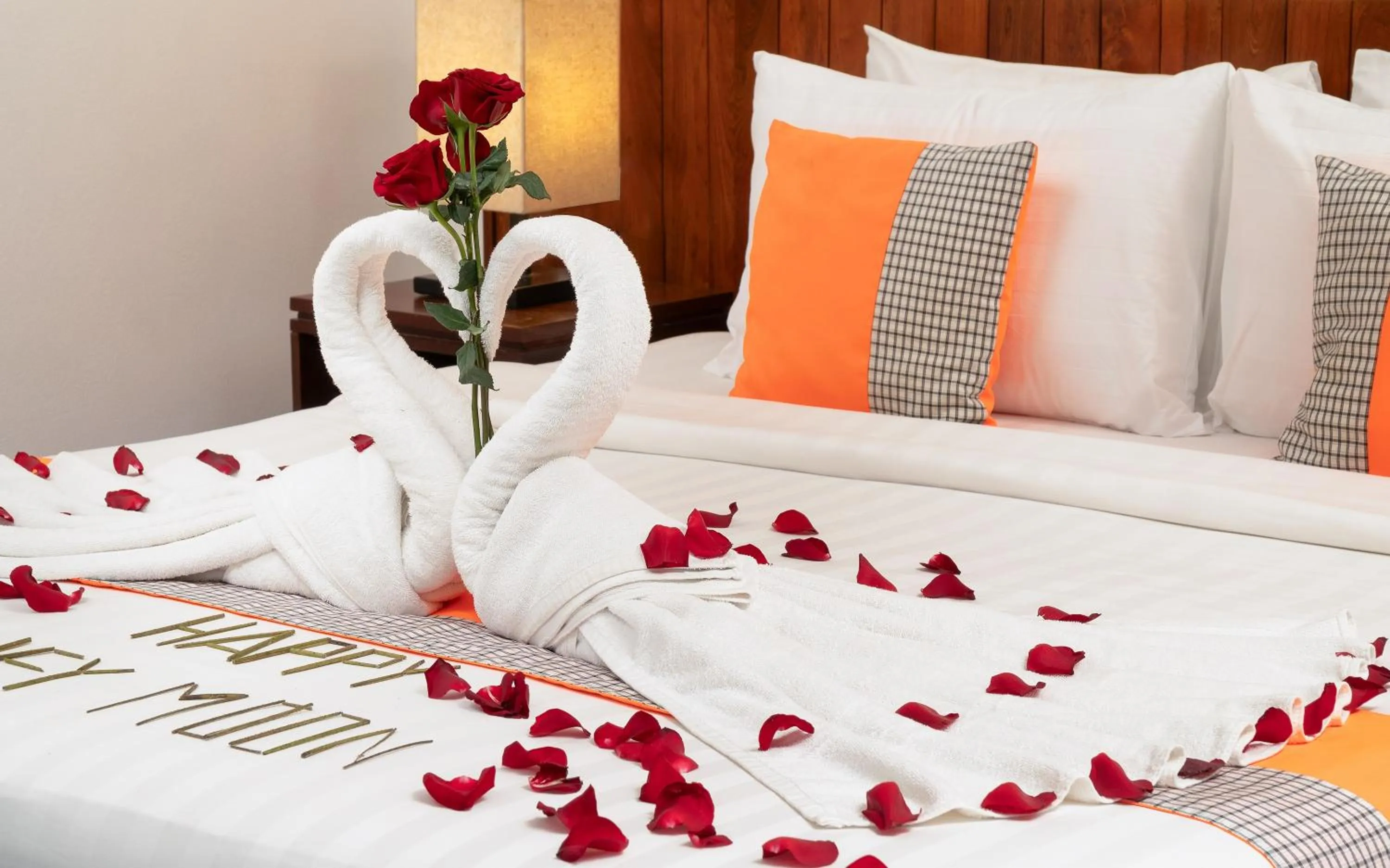 Bed in Indra Angkor Residence