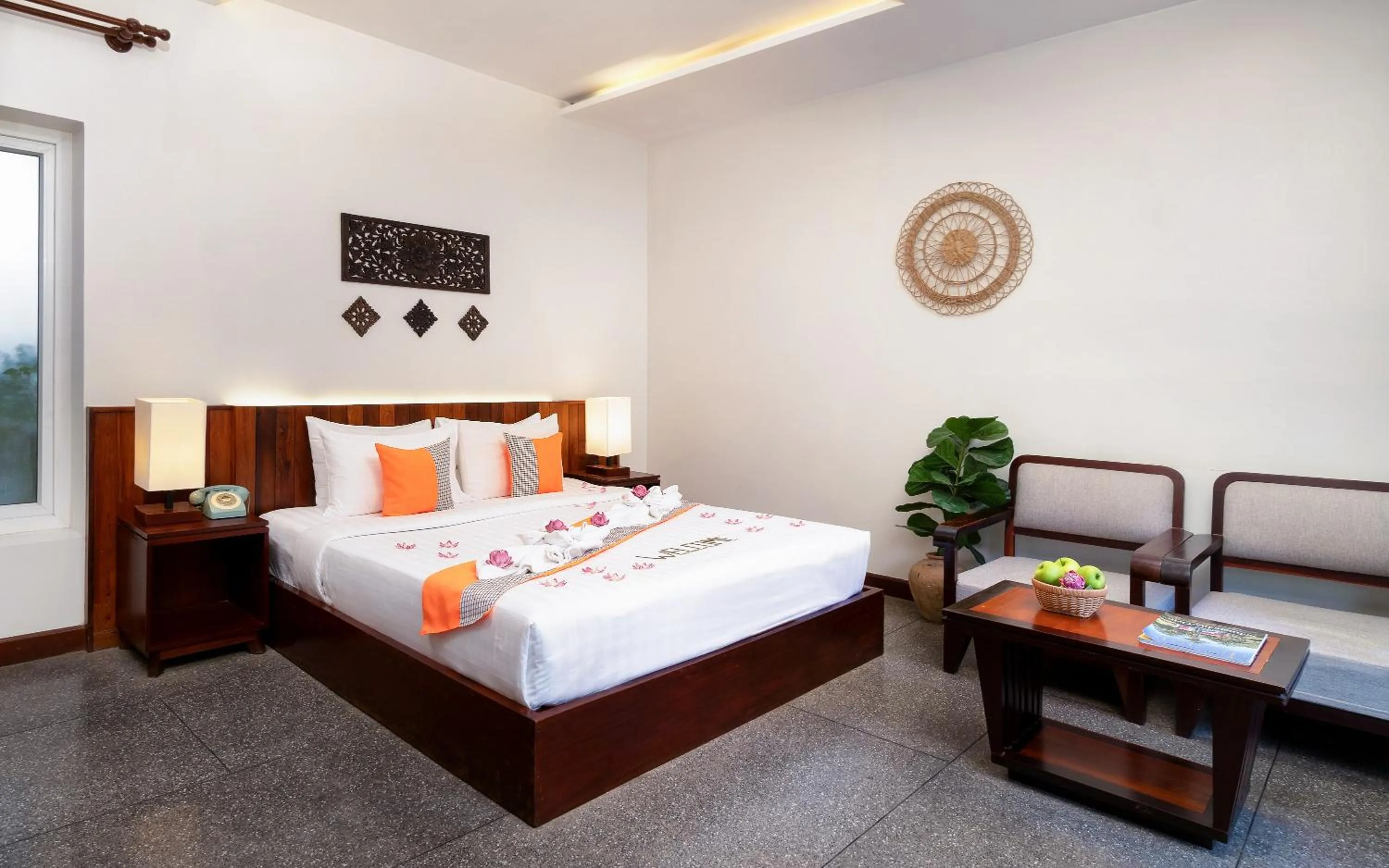 Bed in Indra Angkor Residence