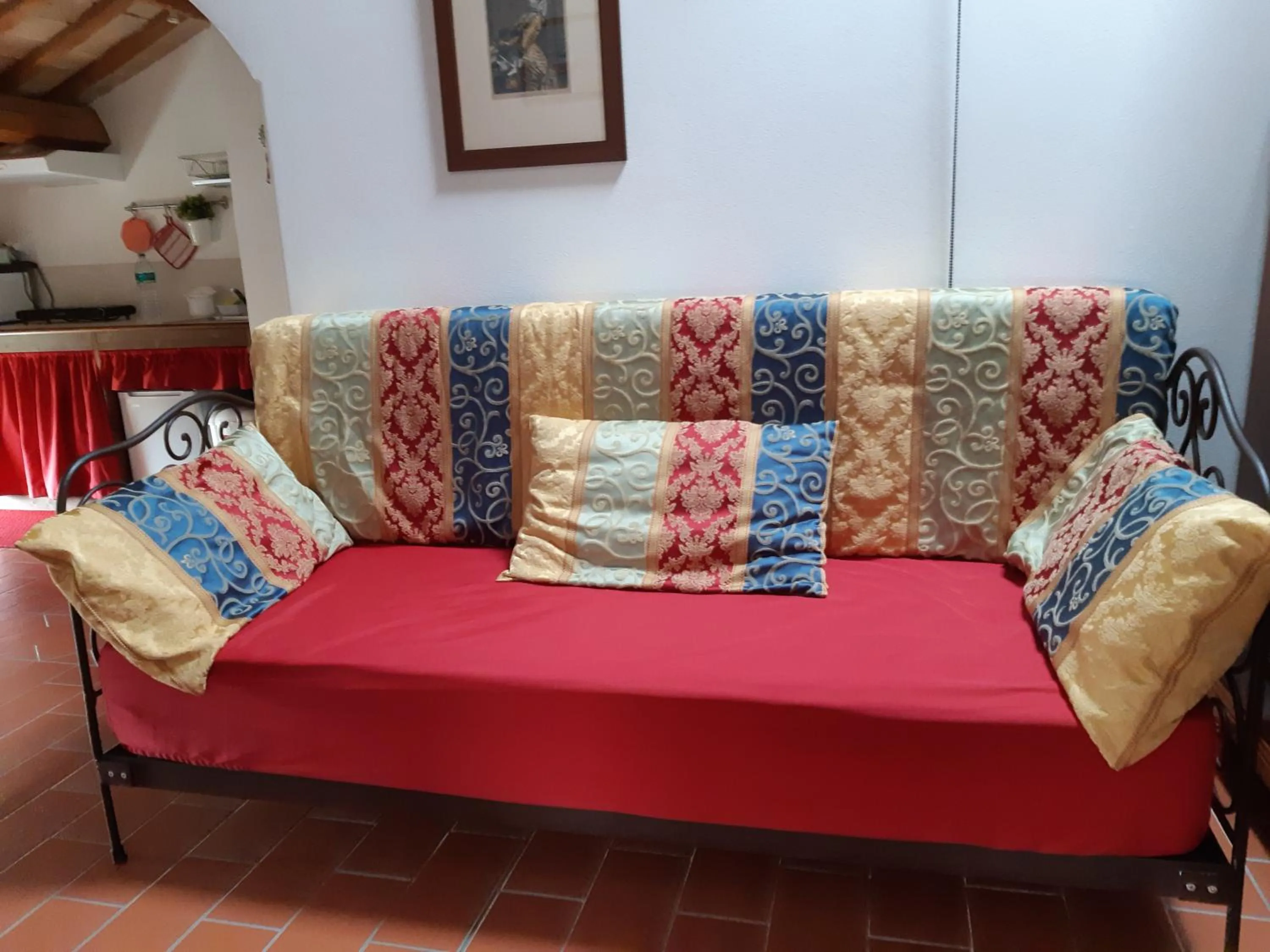 Seating area, Bed in B&B Le Ripe