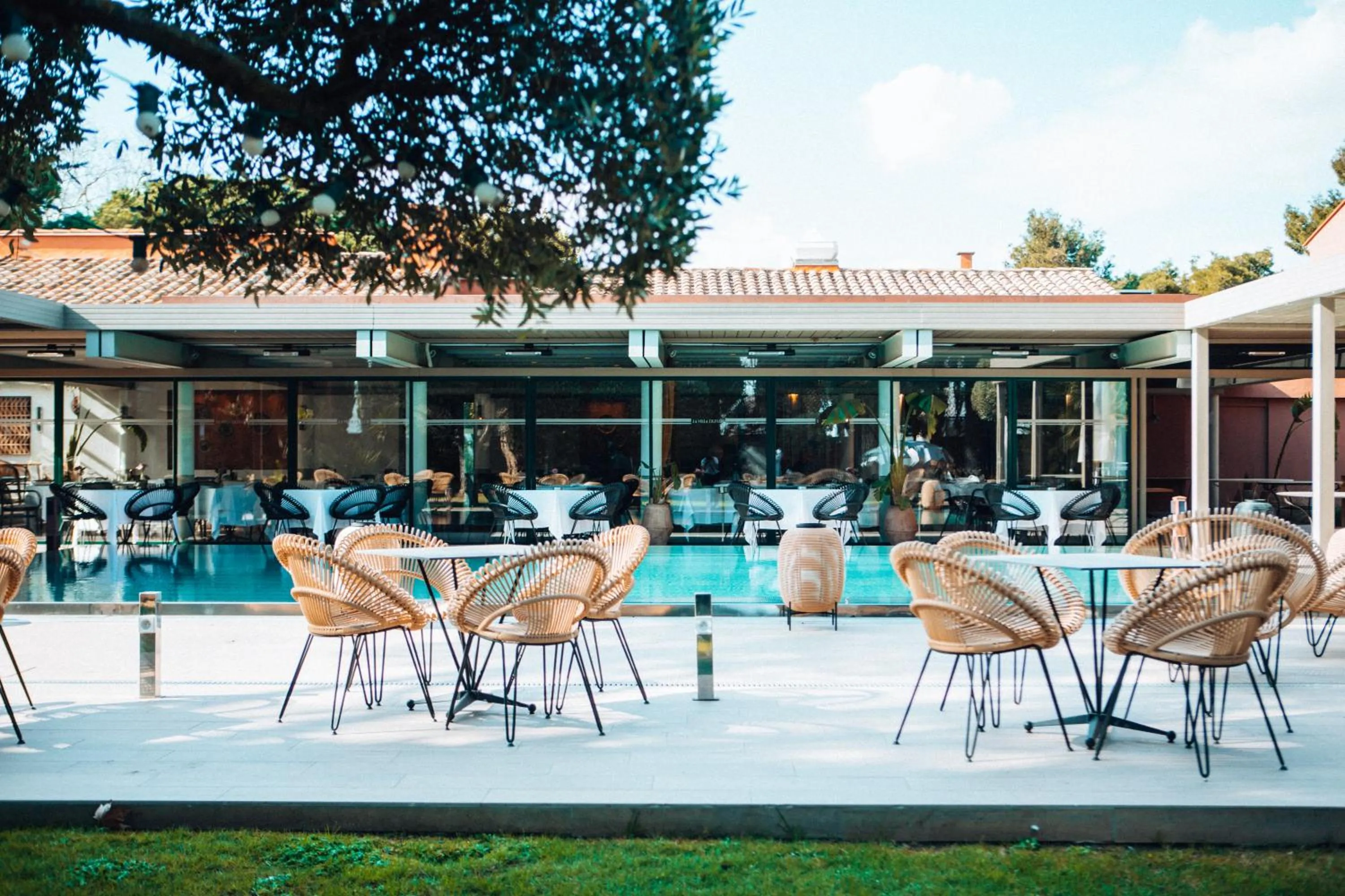 Patio in Villa Duflot Hôtel & Spa Perpignan