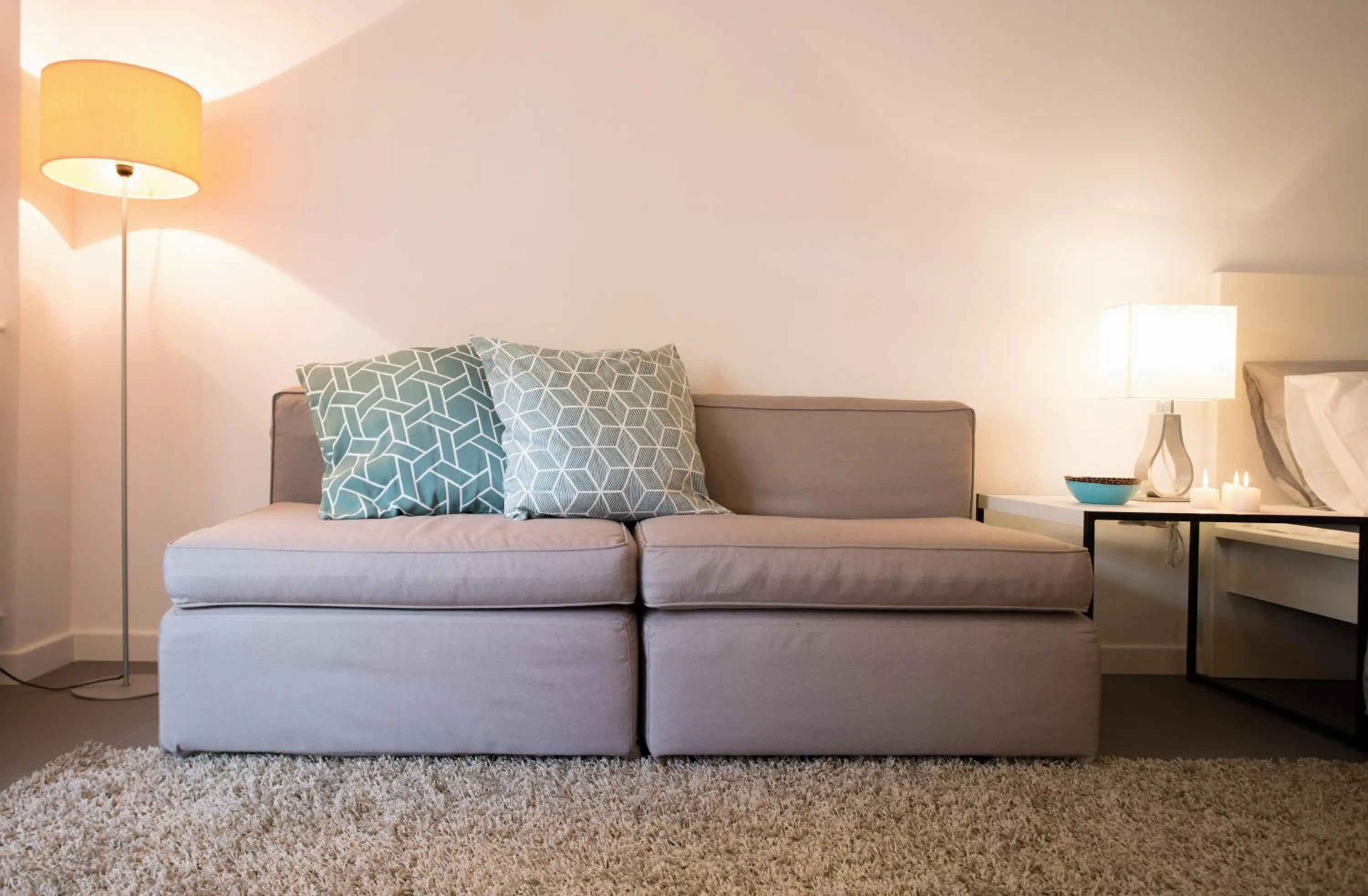 Living room in Homz Studios Faliro