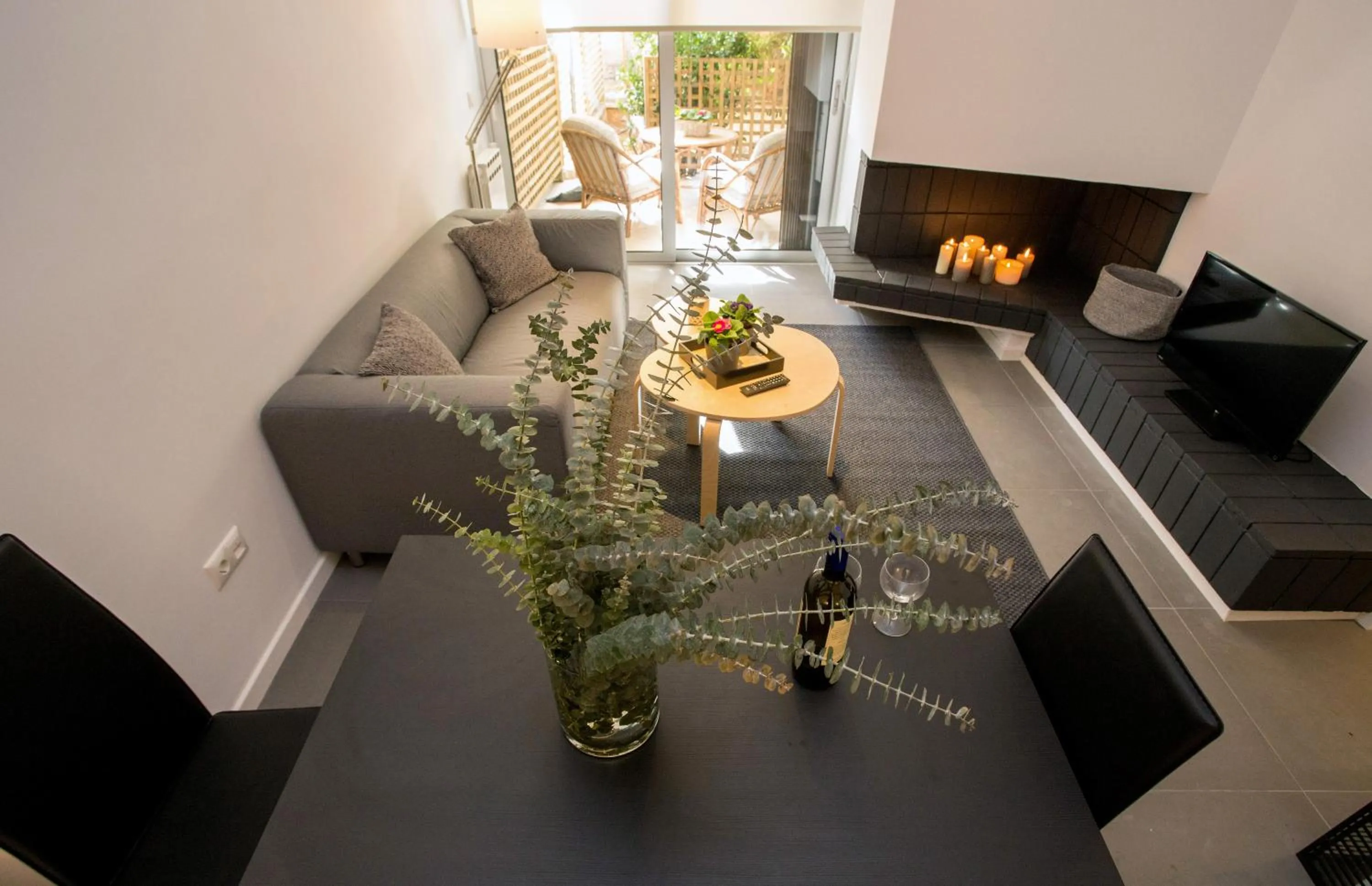 Living room in Homz Studios Faliro