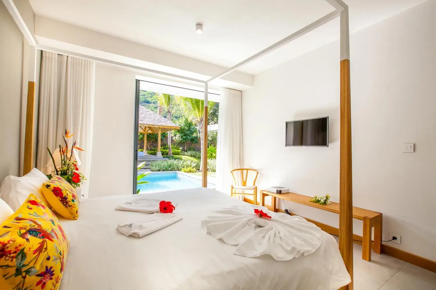 Bed in Marguery Villas by MJ Holidays Bed in Marguery Villas by MJ Holidays