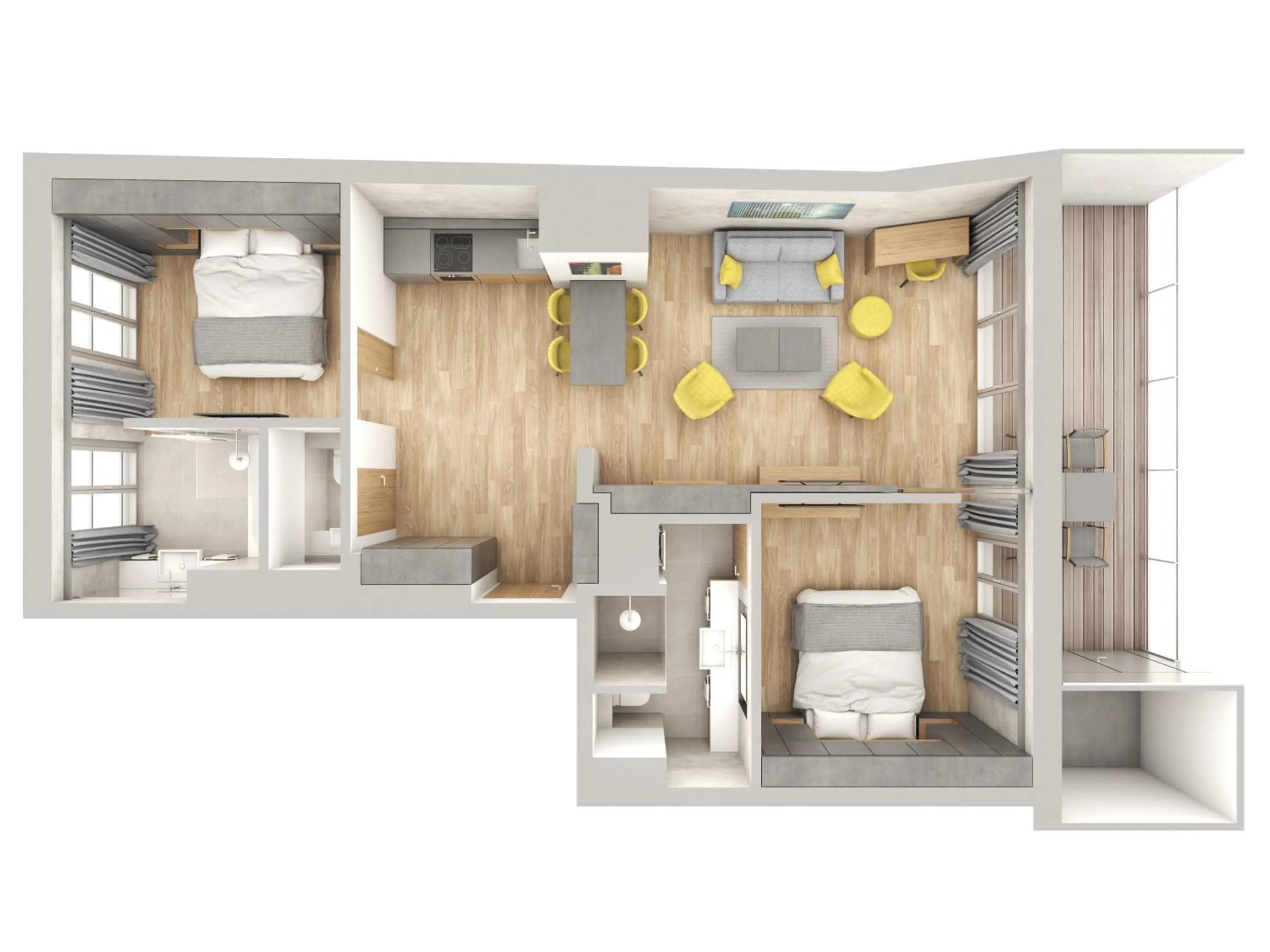 Floor plan in Downtown Apartments Mitte