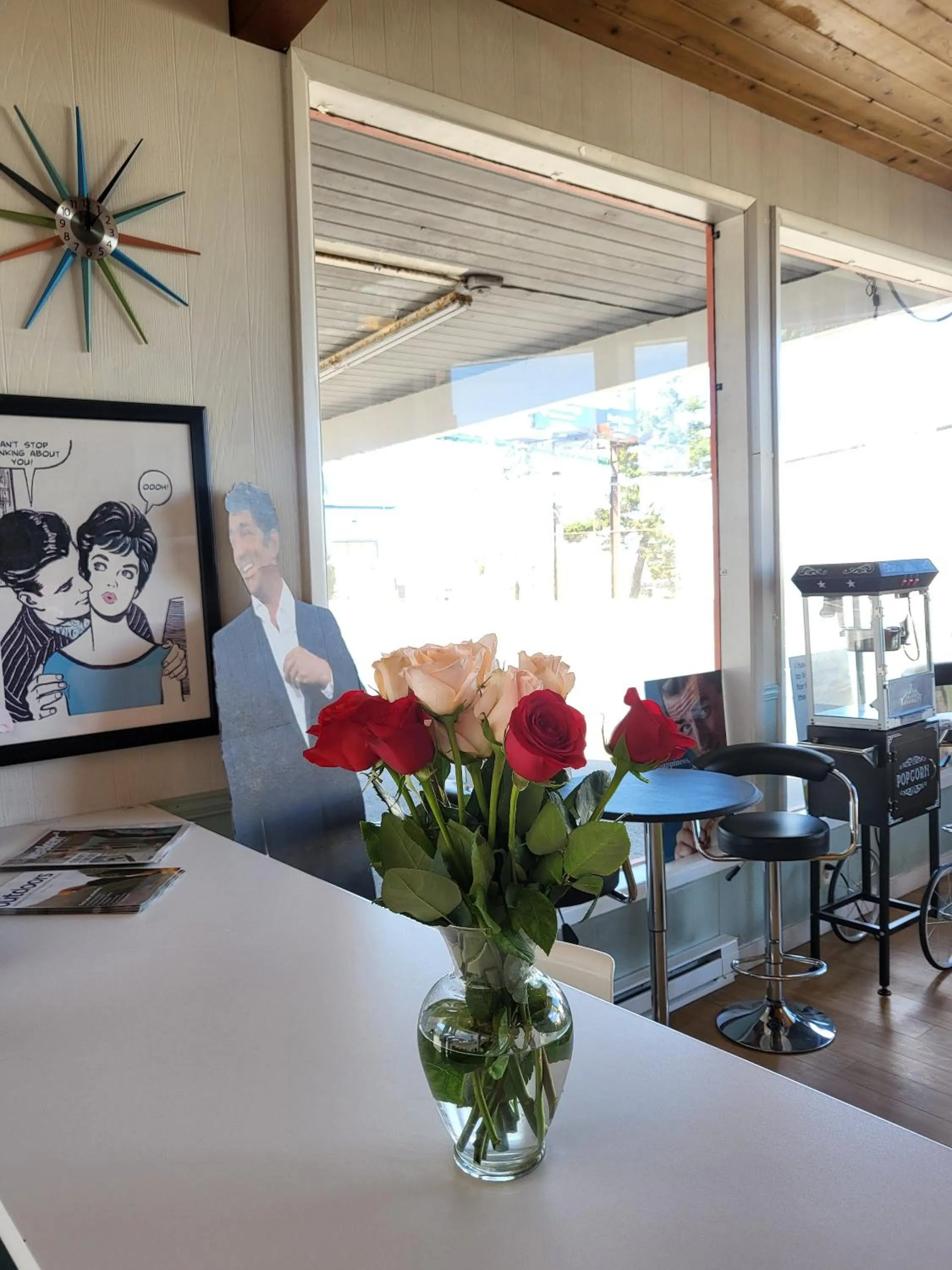 Seating area in Atomic Motel