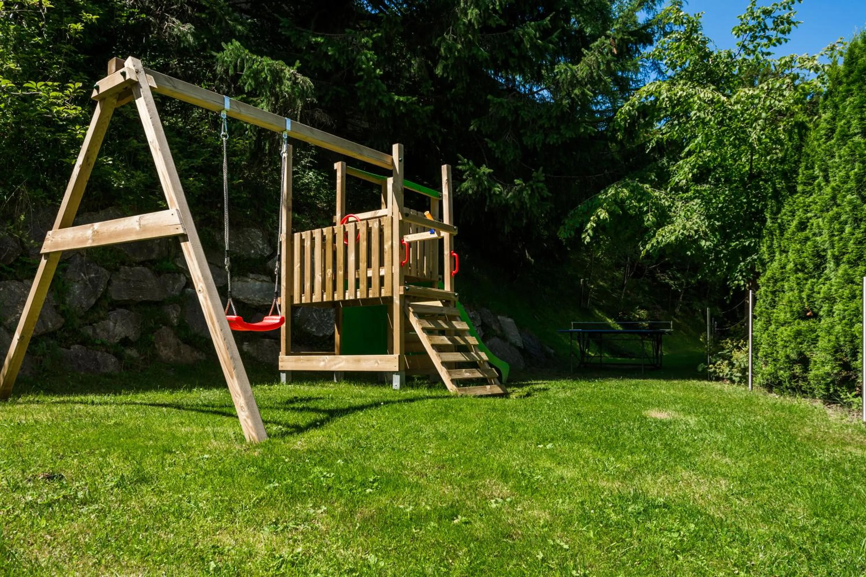 Children play ground in ride & relax Aparthotel Schwarz