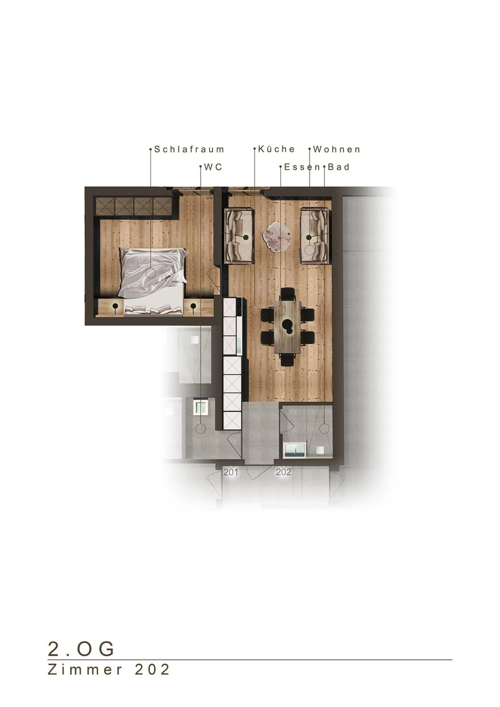 Photo of the whole room in ride & relax Aparthotel Schwarz