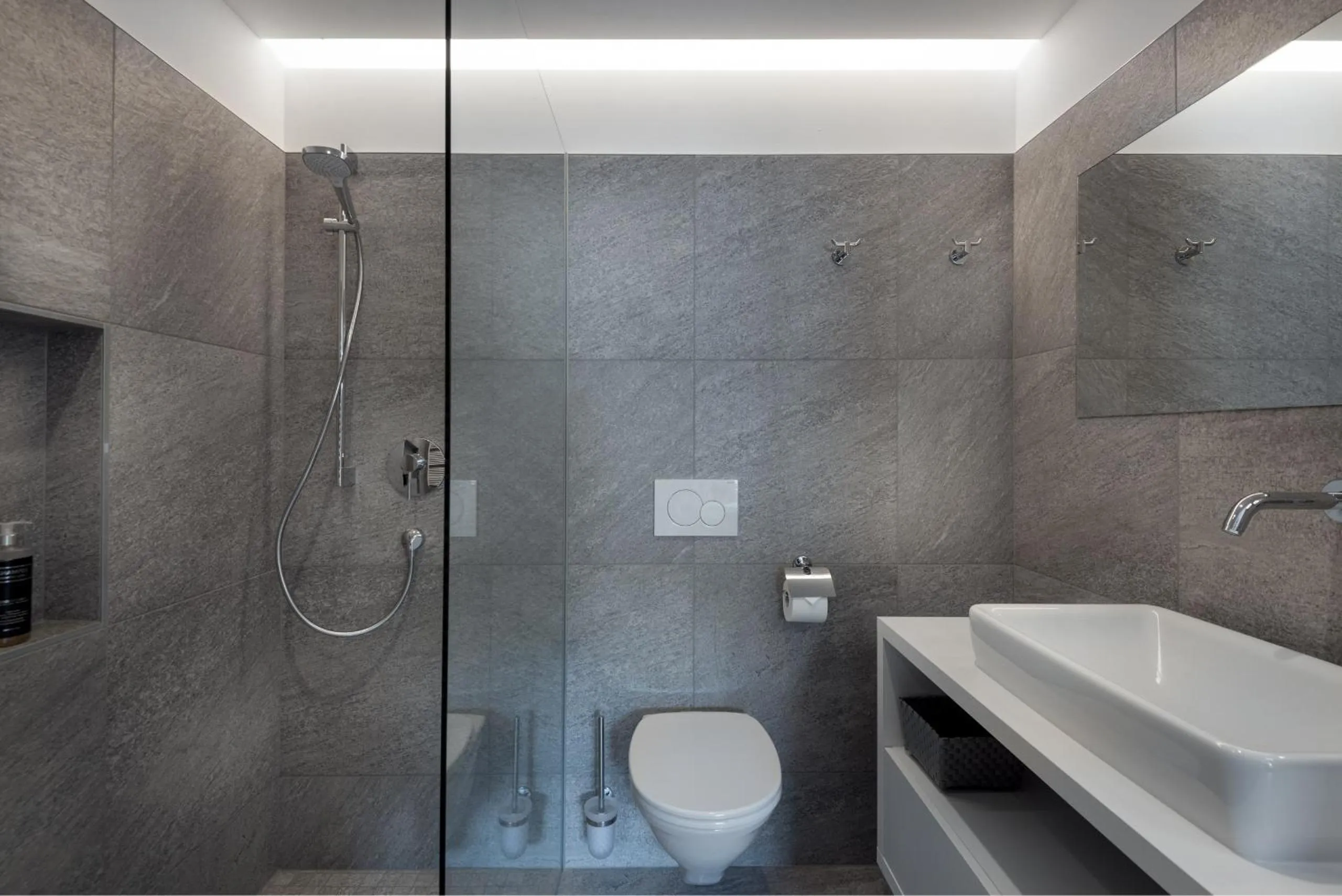 Bathroom in ride & relax Aparthotel Schwarz