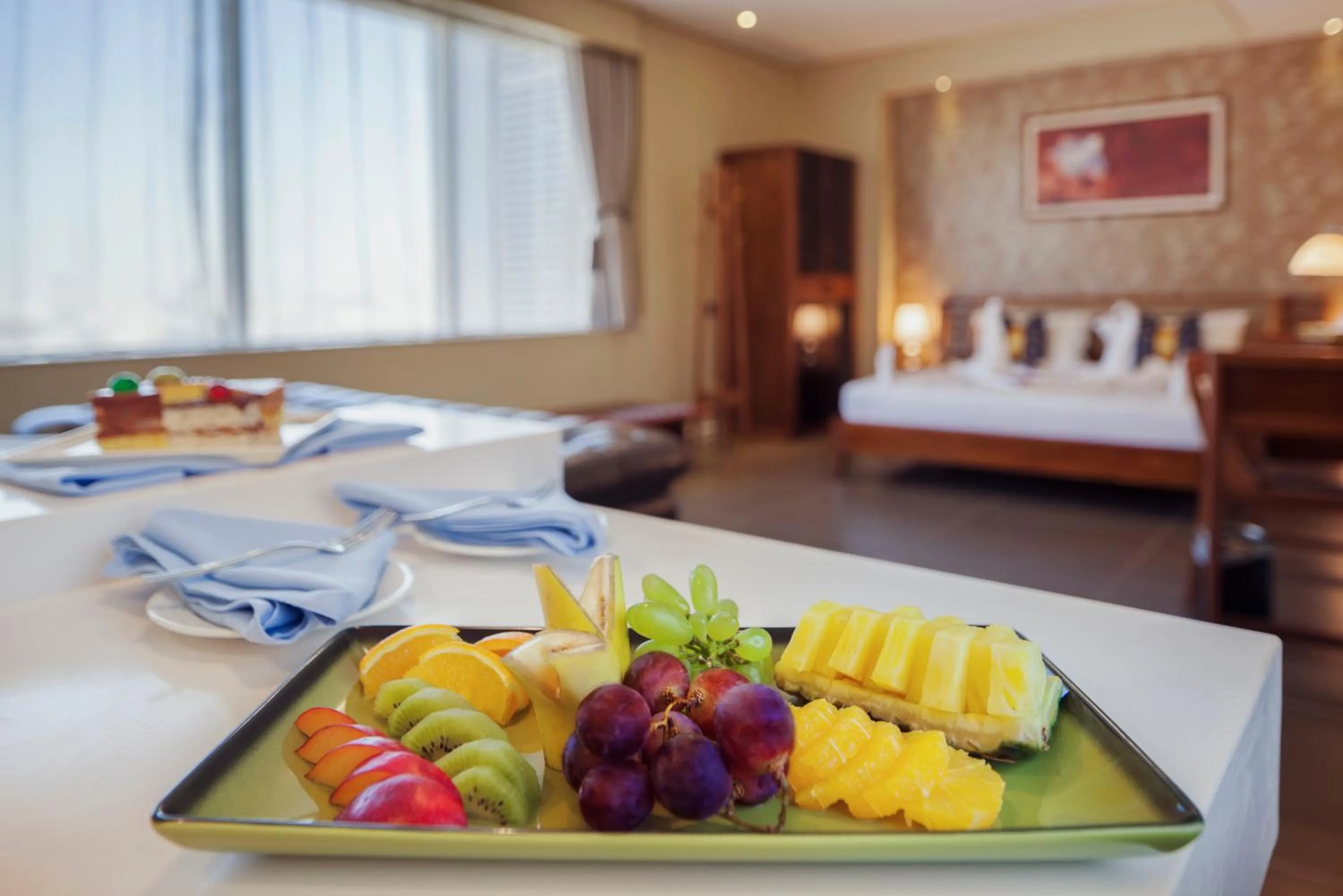 Decorative detail, Bed in Al Ahsa Grand Serviced Apartment