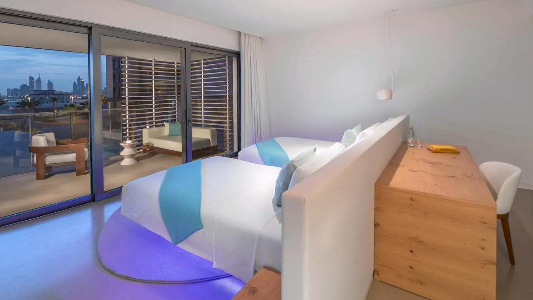 Bed in Nikki Beach Resort & Spa Dubai