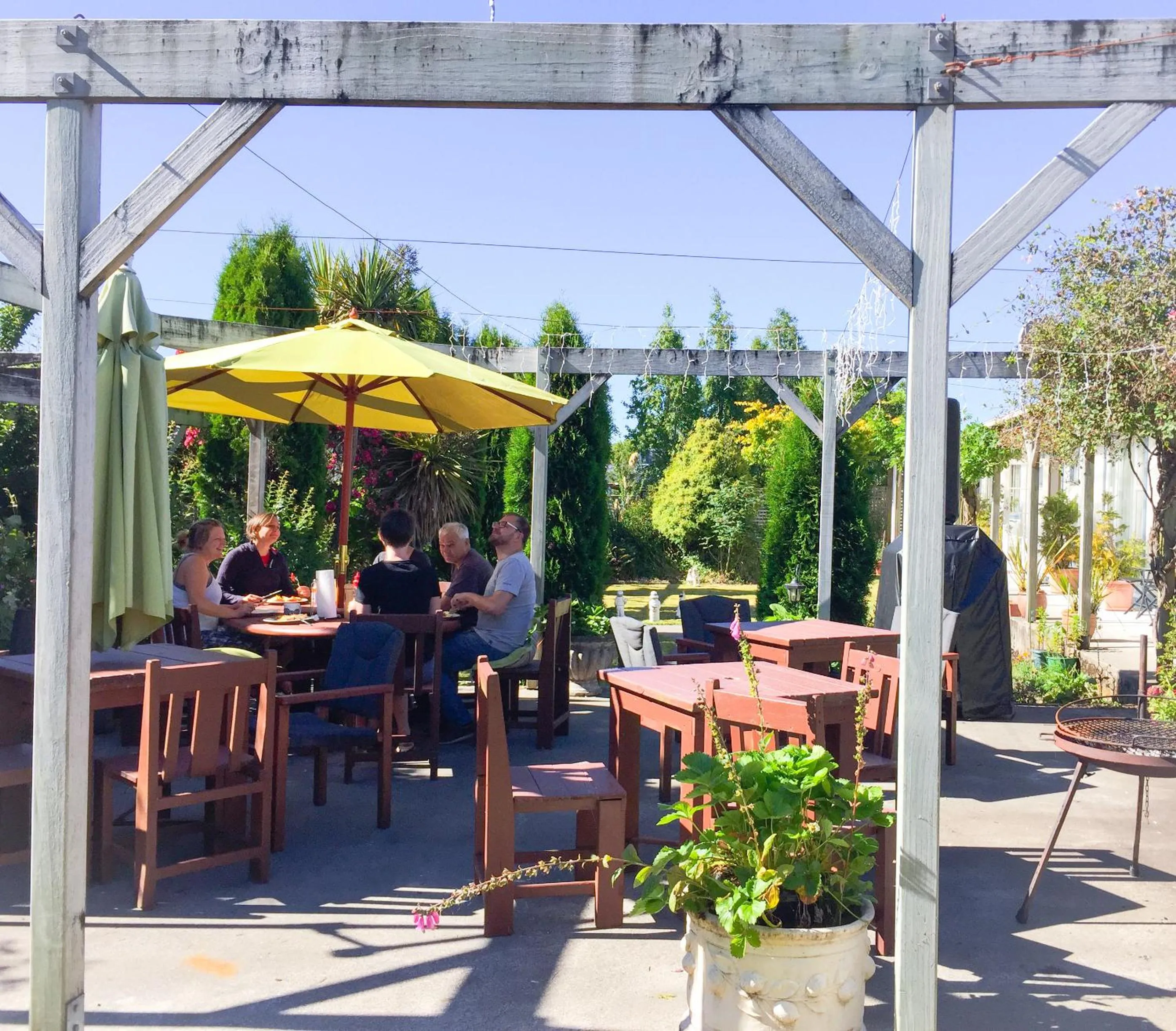 Patio in Tongariro Crossing Lodge