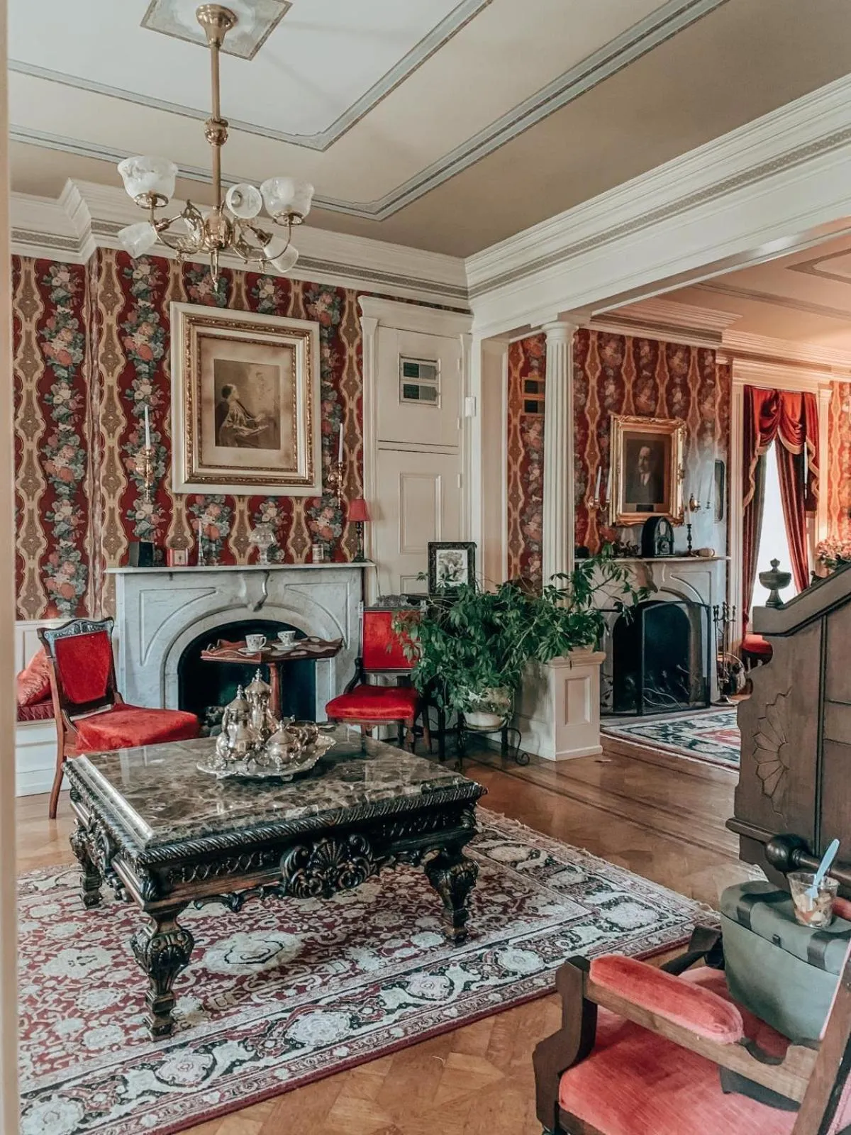 Living room in The Emig Mansion