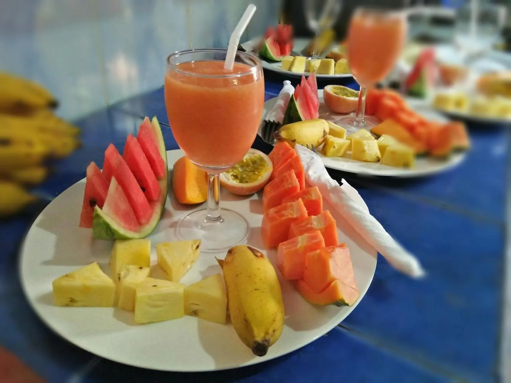 Continental breakfast in Mama's place Mirissa