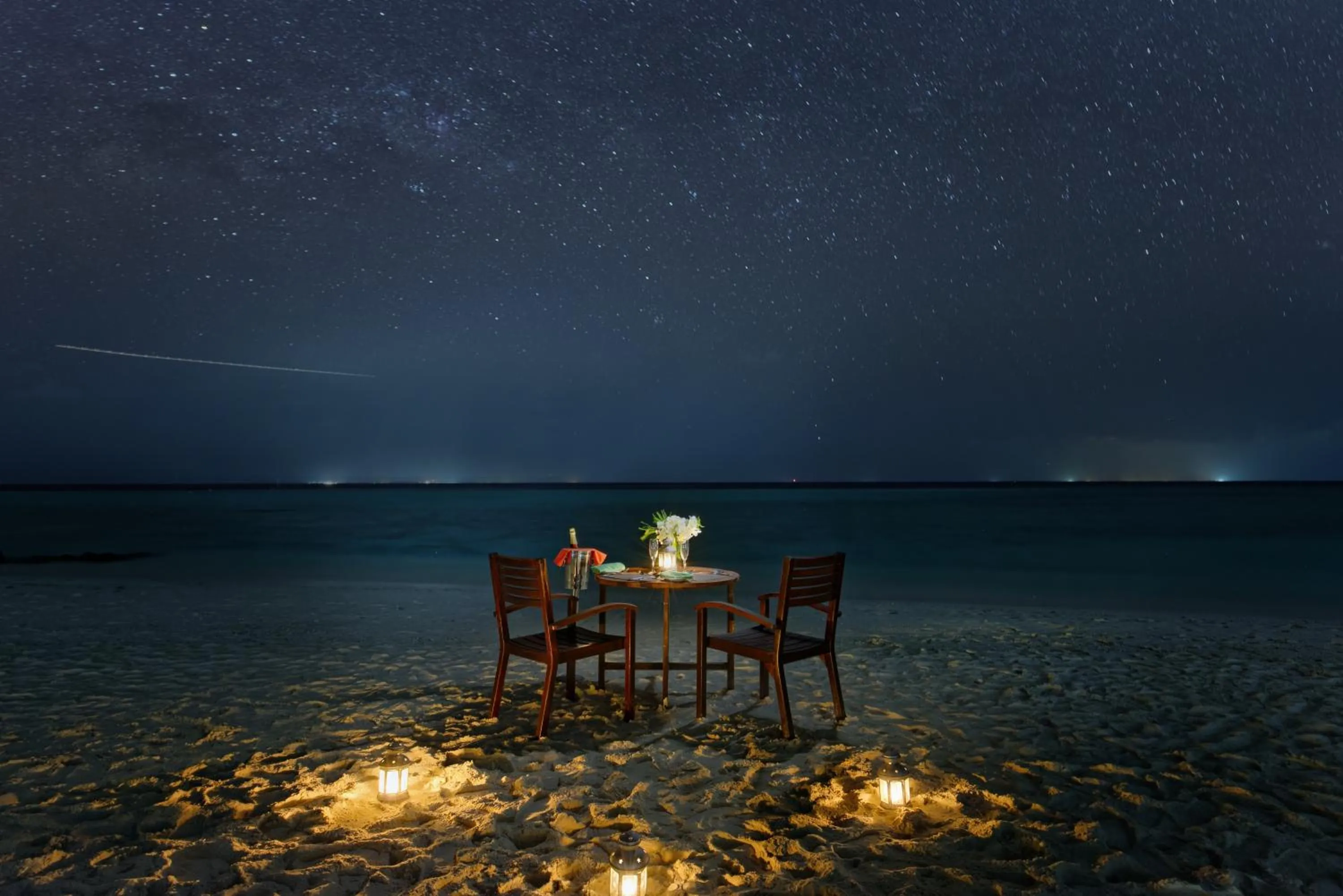 Dinner in Embudu Village Maldives