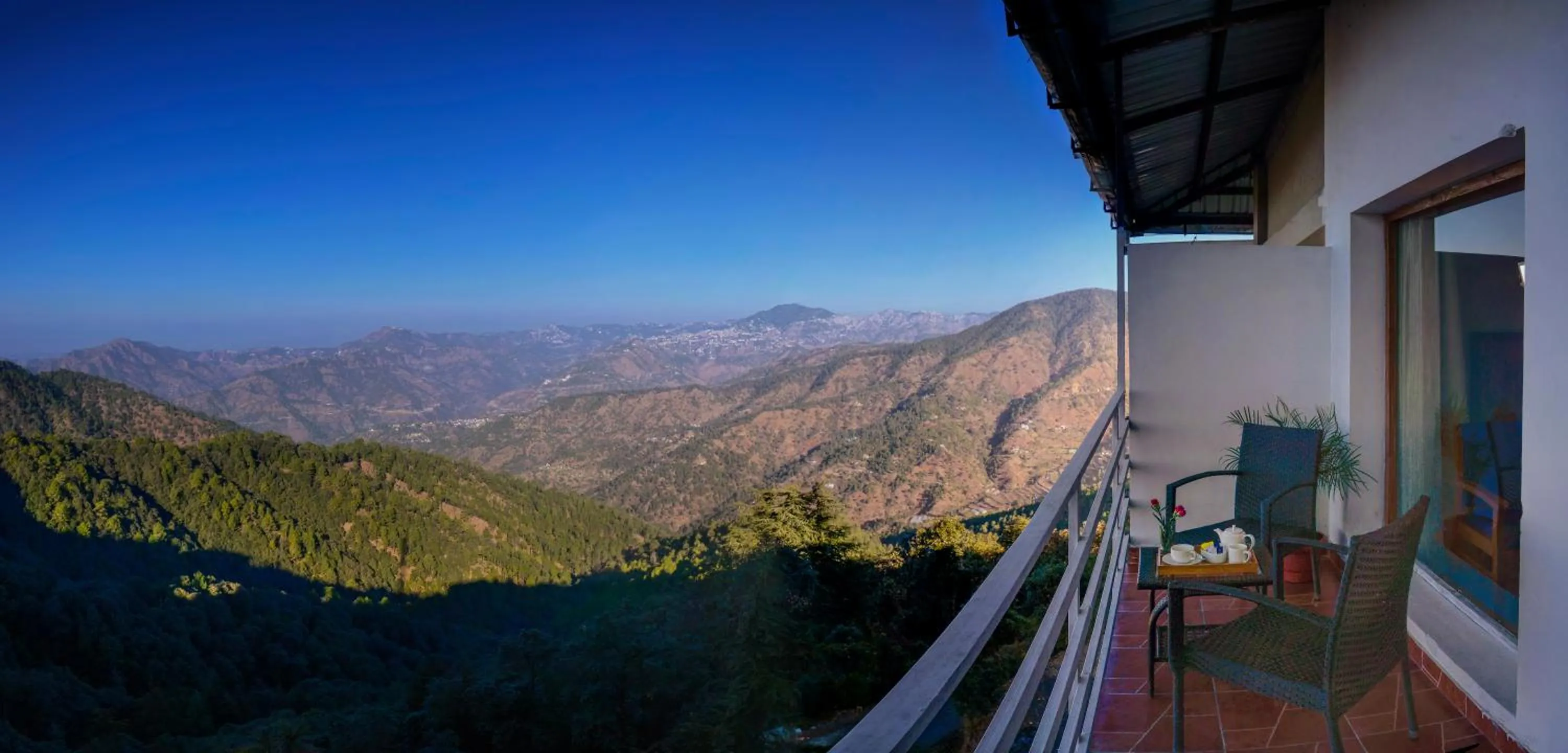 View (from property/room) in TreeHouse Chail Villas