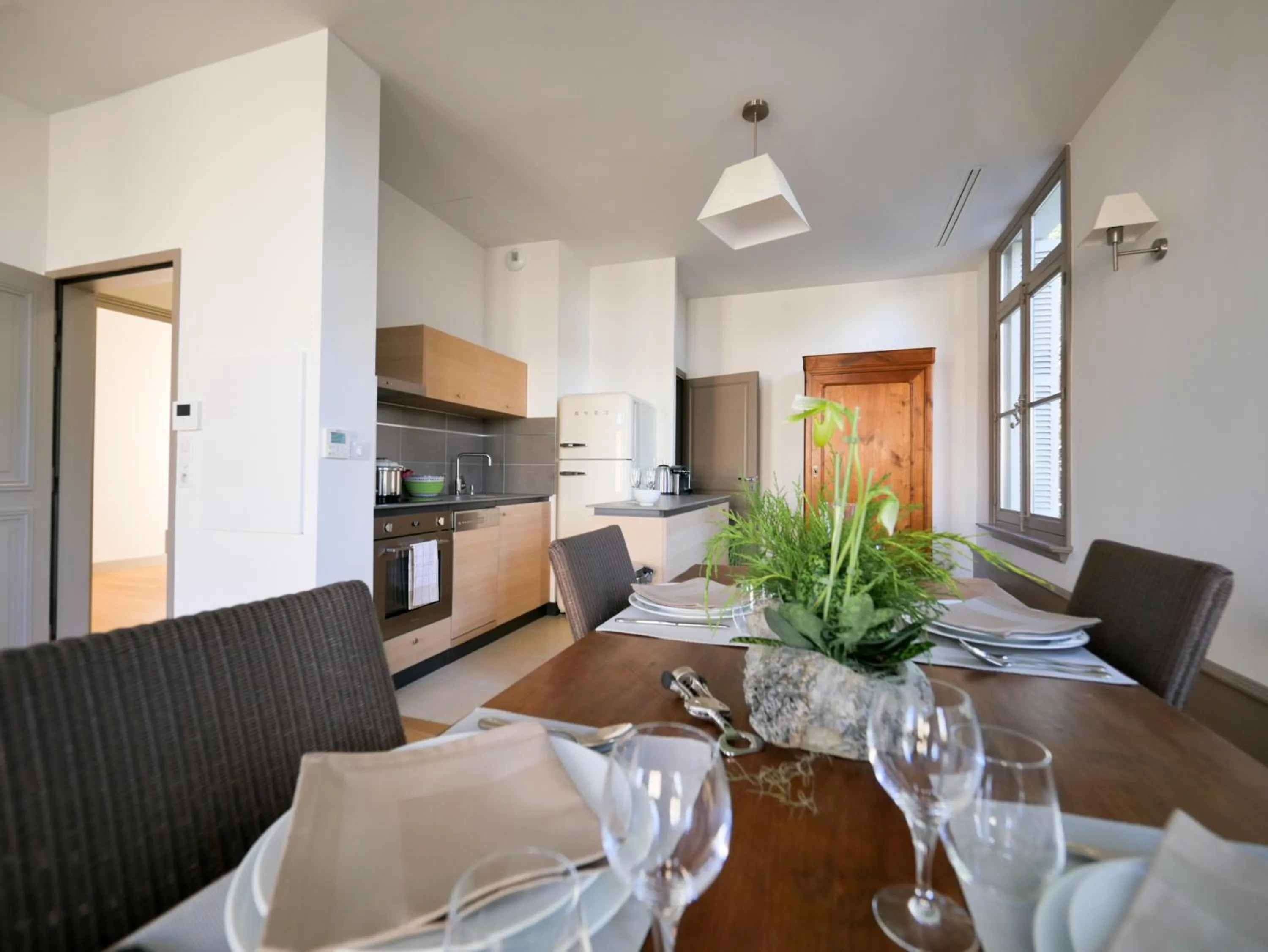 Kitchen or kitchenette in Résidence de Tourisme Central Parc Tours