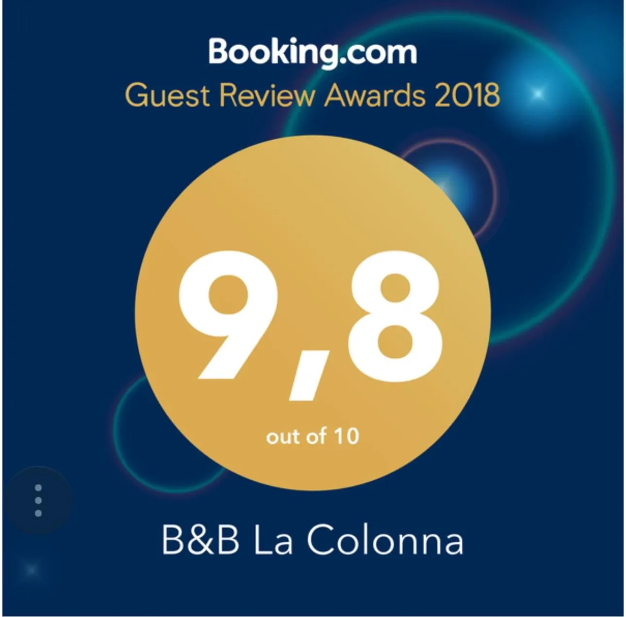 Certificate/Award in B&B La Colonna