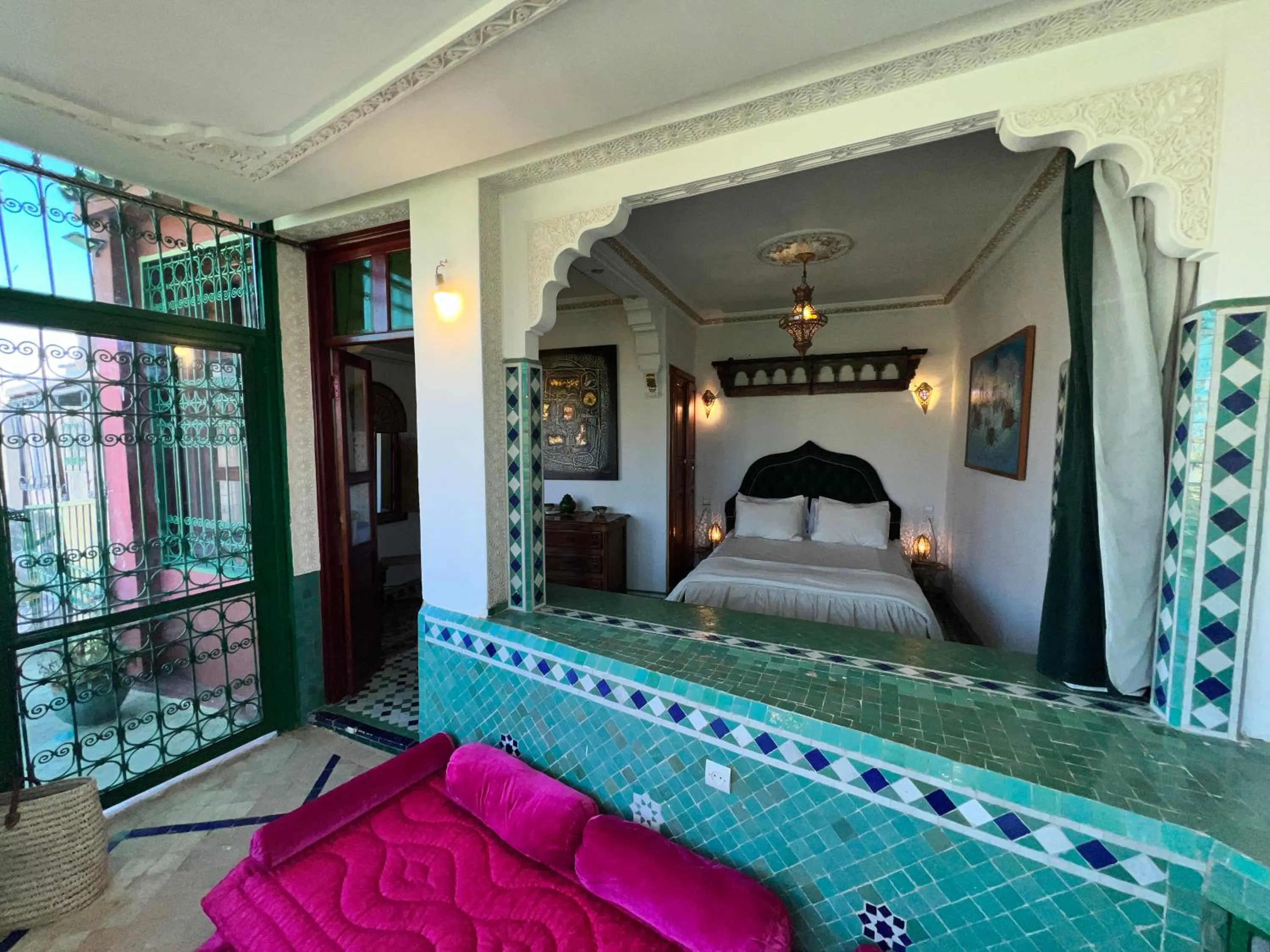 Bed in Fès Riad Scalia Traditional Guesthouse Morocco