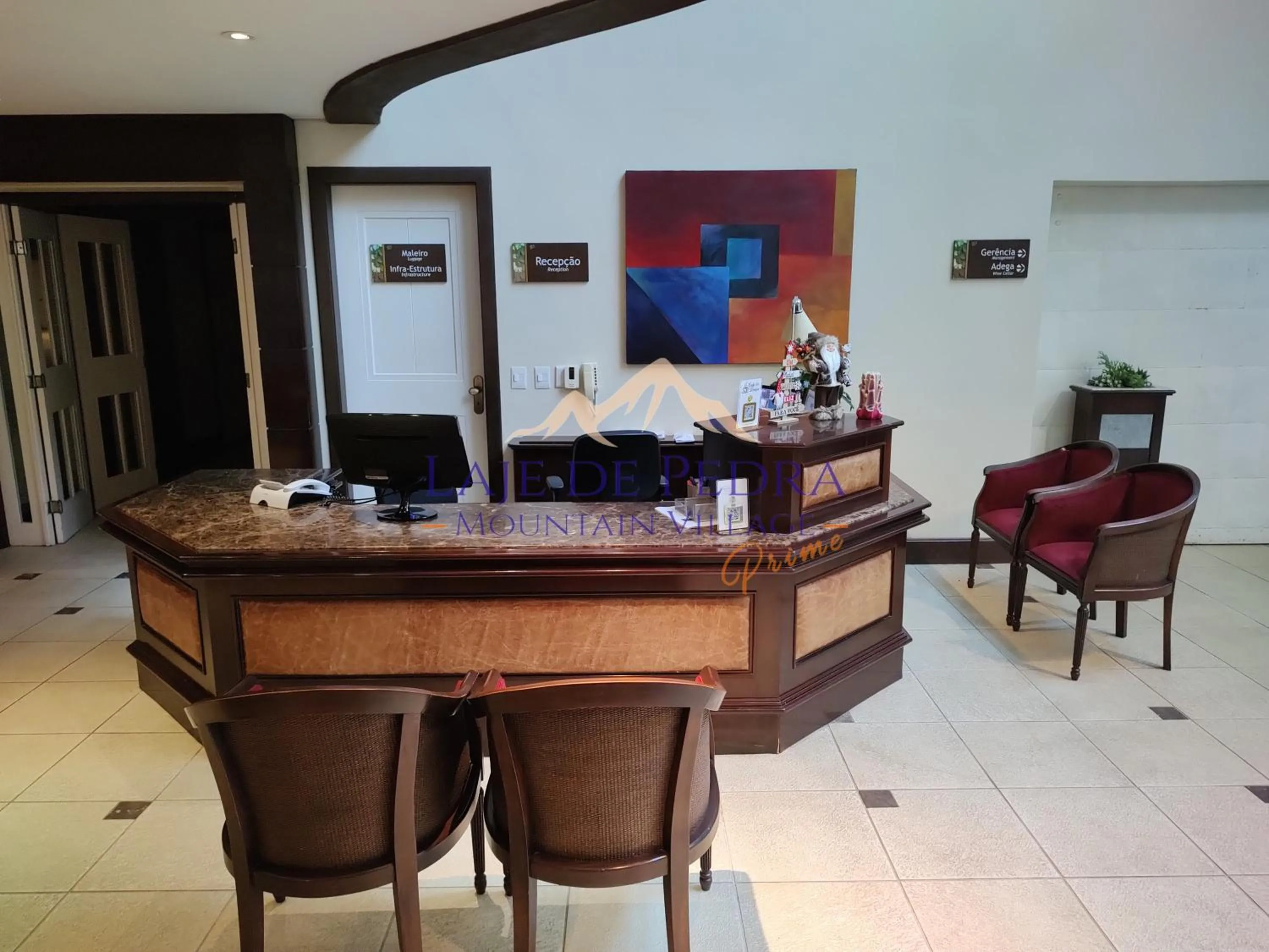 Lobby or reception in Laje de Pedra Mountain VillagePrime