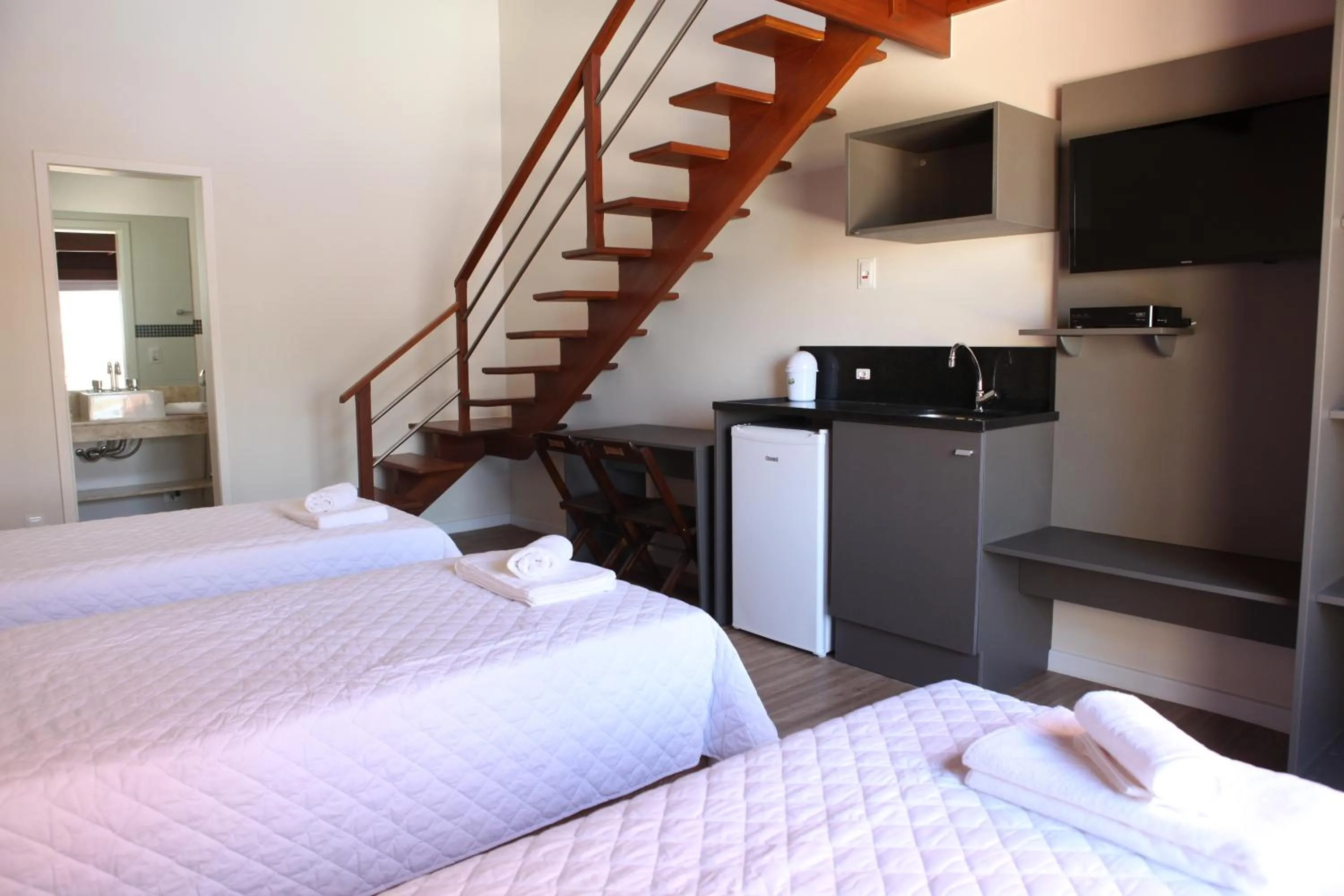 Bathroom, Bed in Pousada Vista da Barra