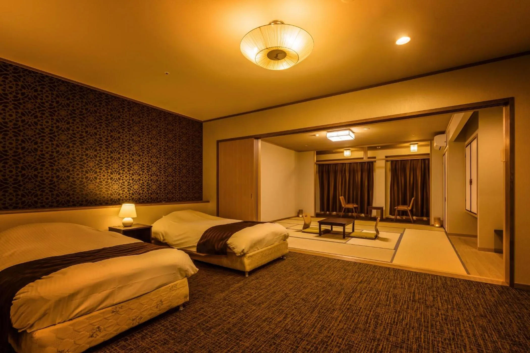 Photo of the whole room, Bed in Ooedo Onsen Monogatari Premium Shirahama Saichoraku