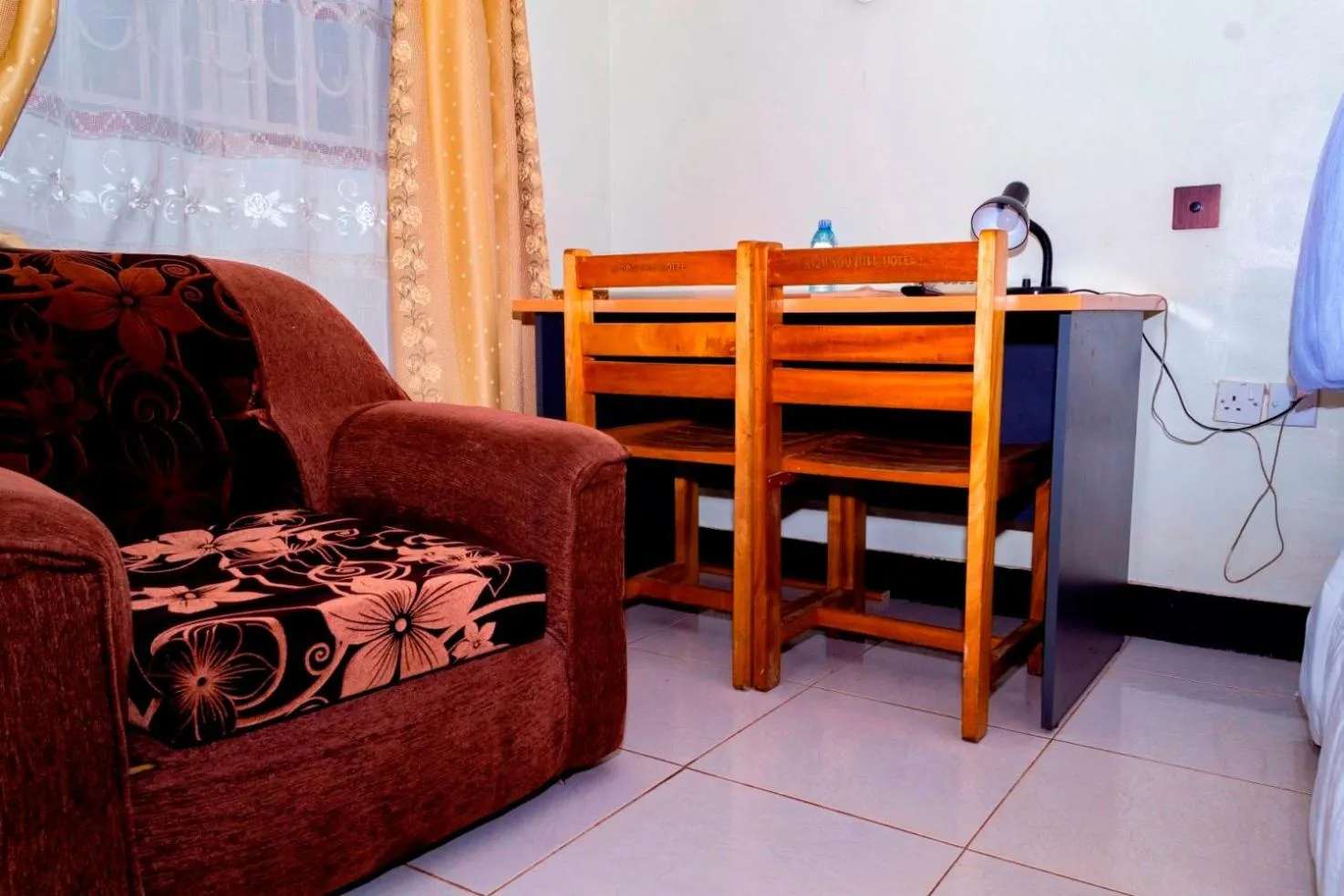 Seating area in Kijungu Hill Hotel Hoima